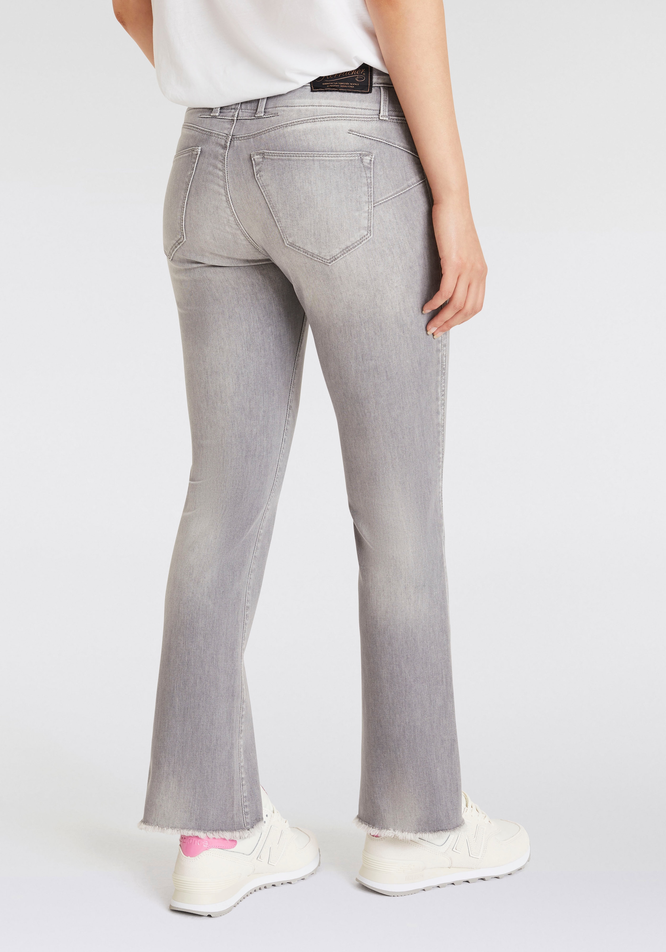 Herrlicher Bootcut-Jeans »Baby Cropped Recycled Denim Grey«