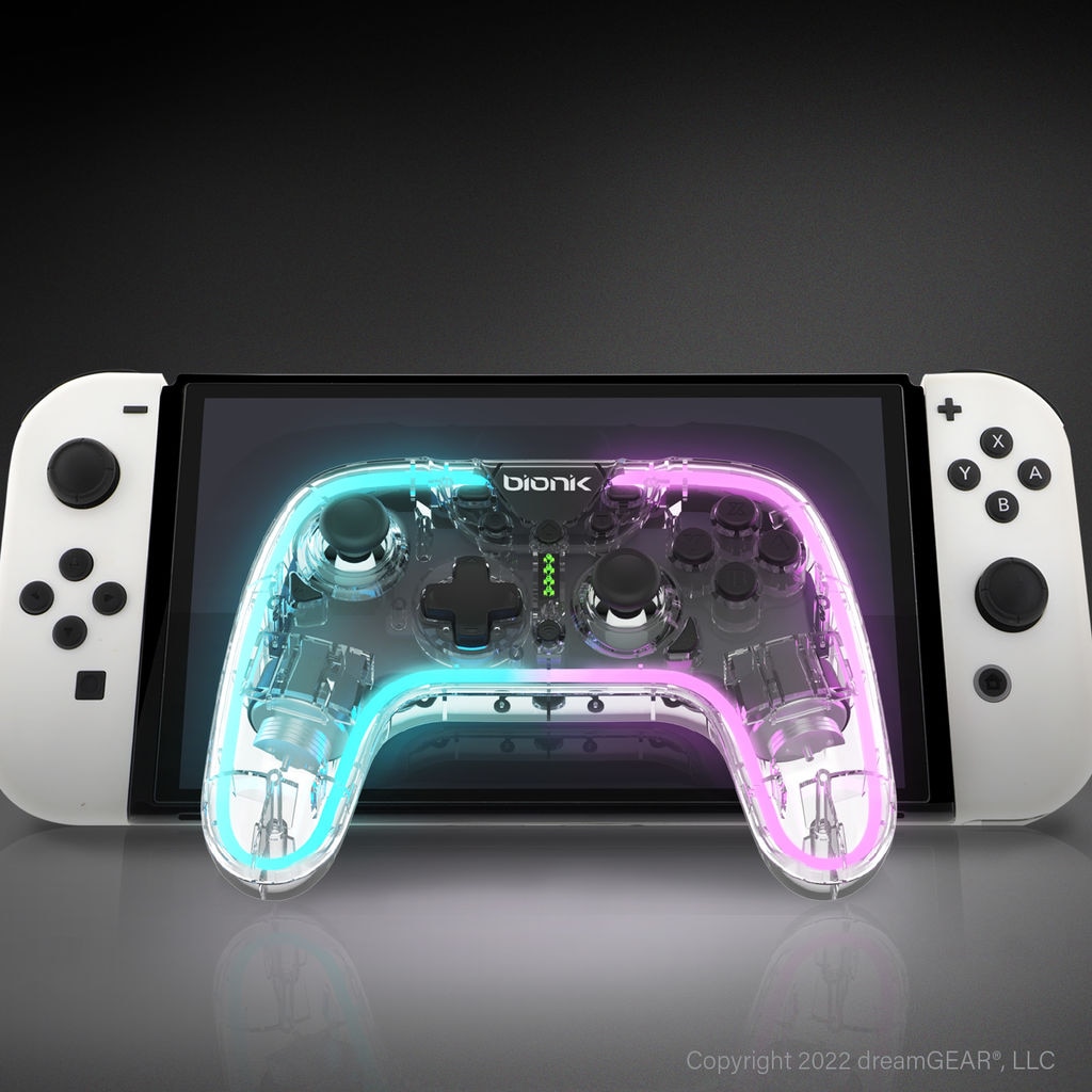 [Super schön] Bionik Nintendo-Controller »Neoglow RGB/LED mit | 3 Switch XXL Wireless Controller«, Jahre Beleuchtung UNIVERSAL ➥ Garantie
