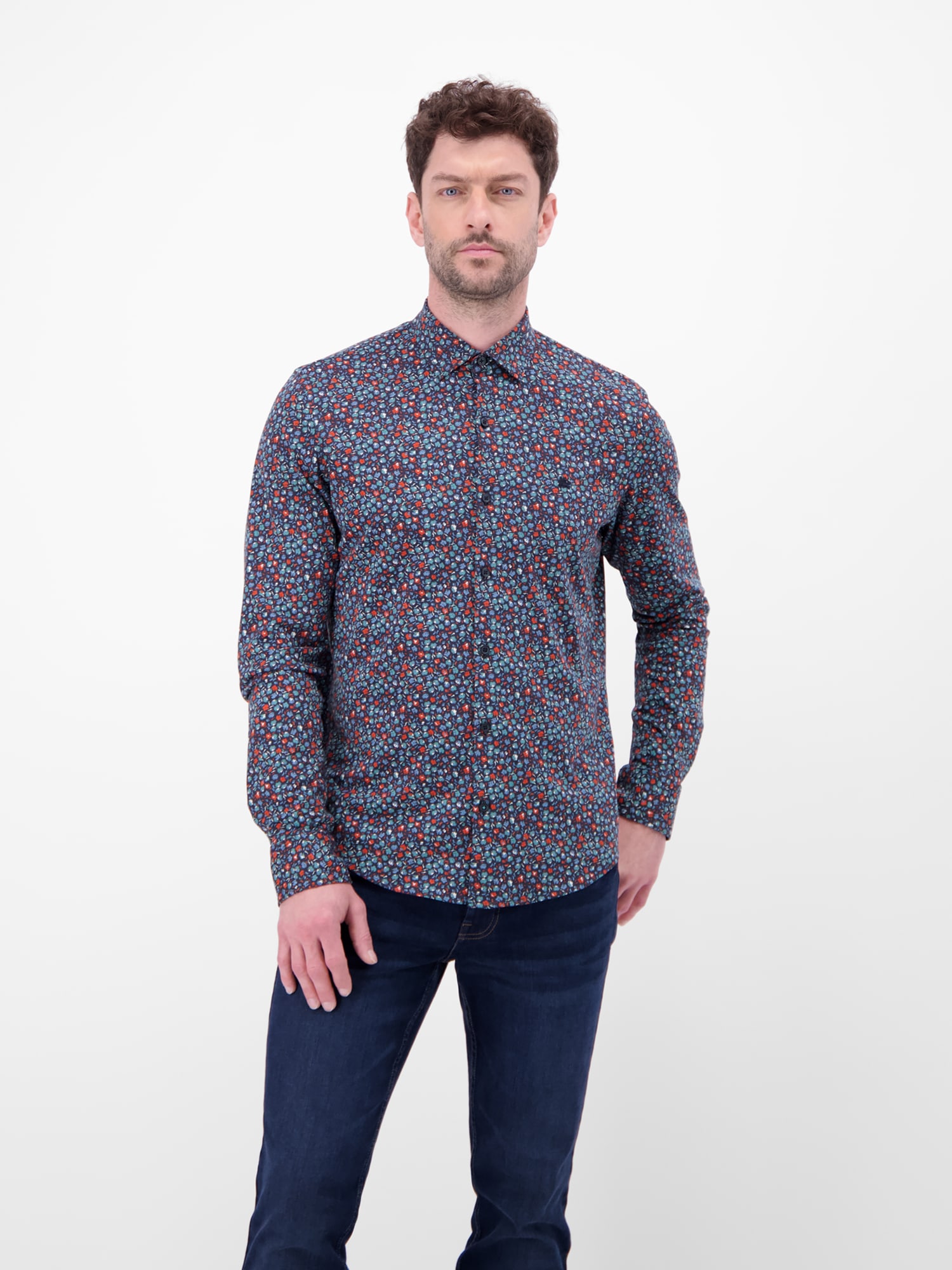 LERROS Langarmhemd »Jerseyhemd mit Haifischkragen«