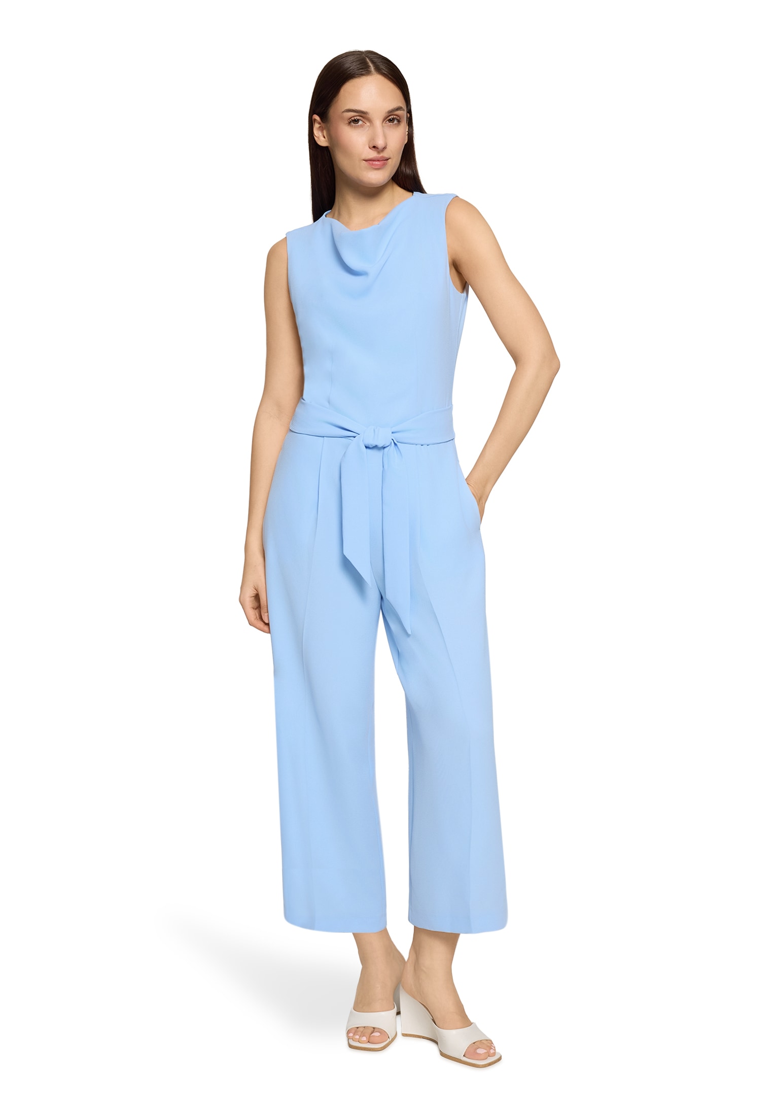 Betty&Co Jumpsuit »Jumpsuit mit Wasserfallausschnitt«
