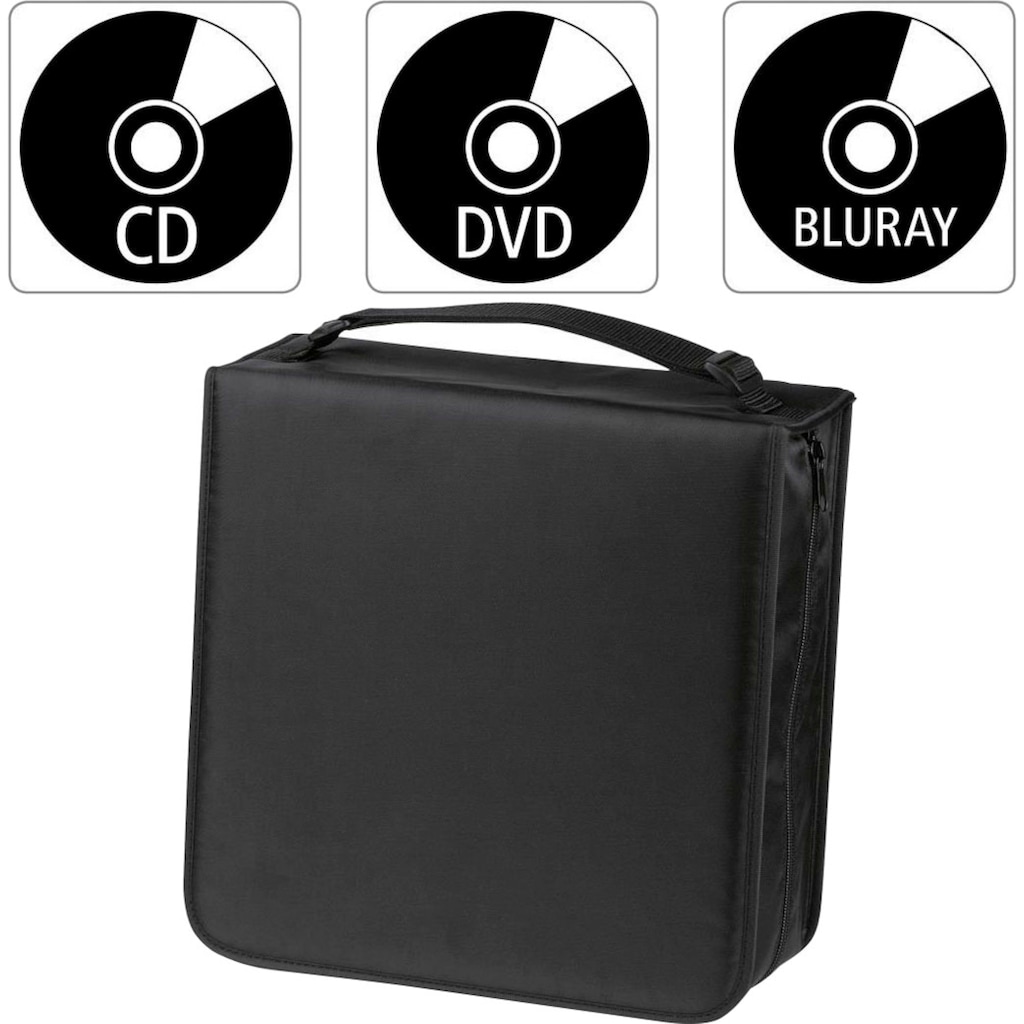 Hama DVD-Hülle »CD-/DVD-/Blu-ray-Tasche 304, Schwarz + Pflegetuch Disc-Tasche«