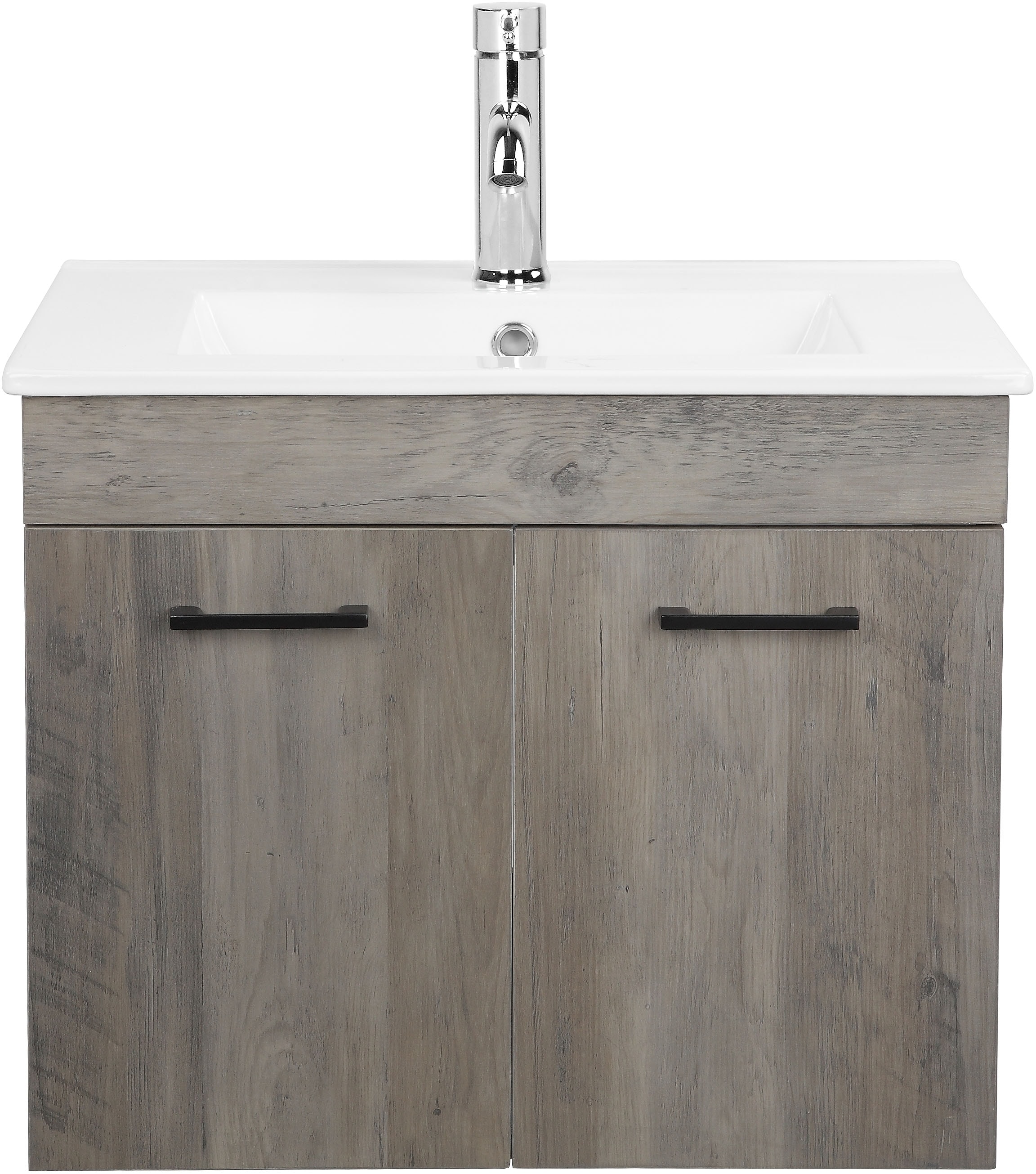 welltime Waschtisch »Florenz, Breite 60cm, 2 Tür, 2 Fächer, MDF-Front«, Waschplatz mit 2 Türen,in verschiedenen Farben erhältlich, Badmöbel