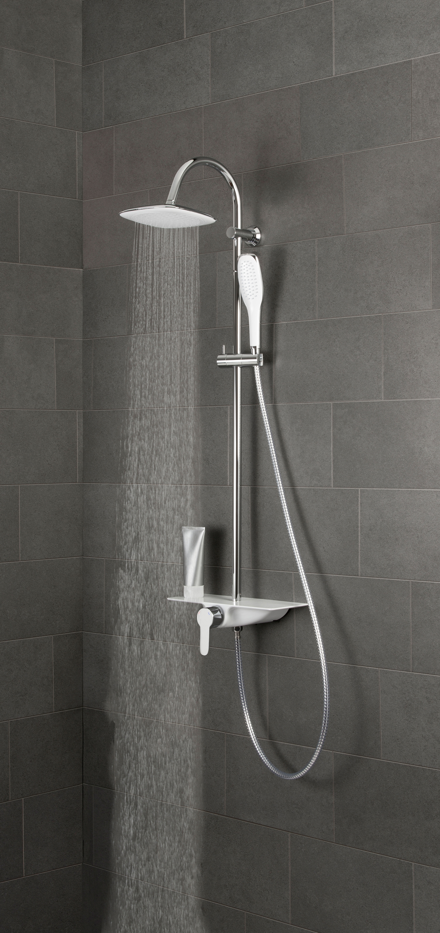 Schütte Brausegarnitur »Waterway«, Duschsystem mit Armatur und Regendusche,  Chrom/Weiß online kaufen | mit 3 Jahren XXL Garantie