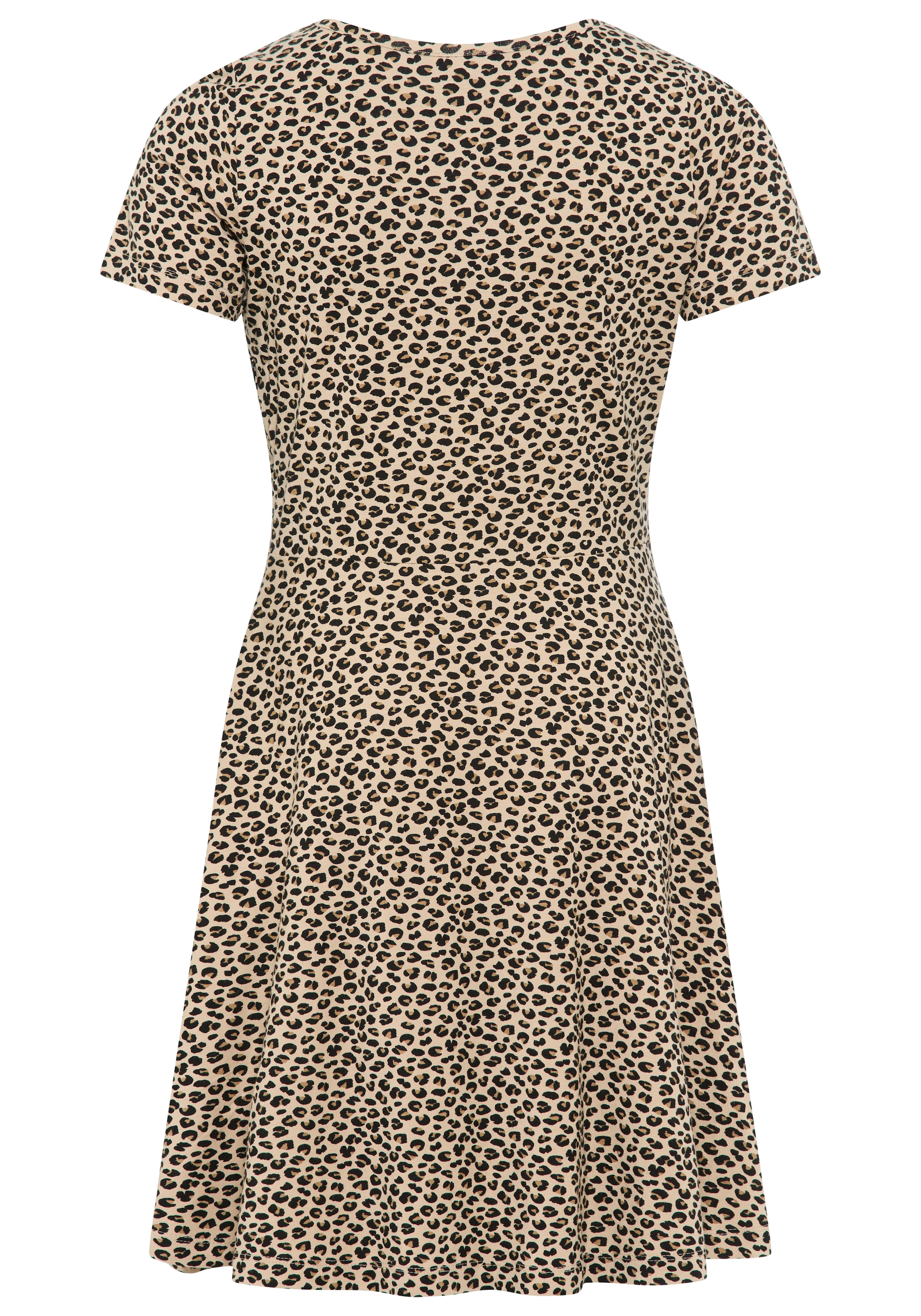 KIDSWORLD Jerseykleid »Shirtkleid in Leo-Musterung« Shirtkleid in Leo-Optik, unten austestellt