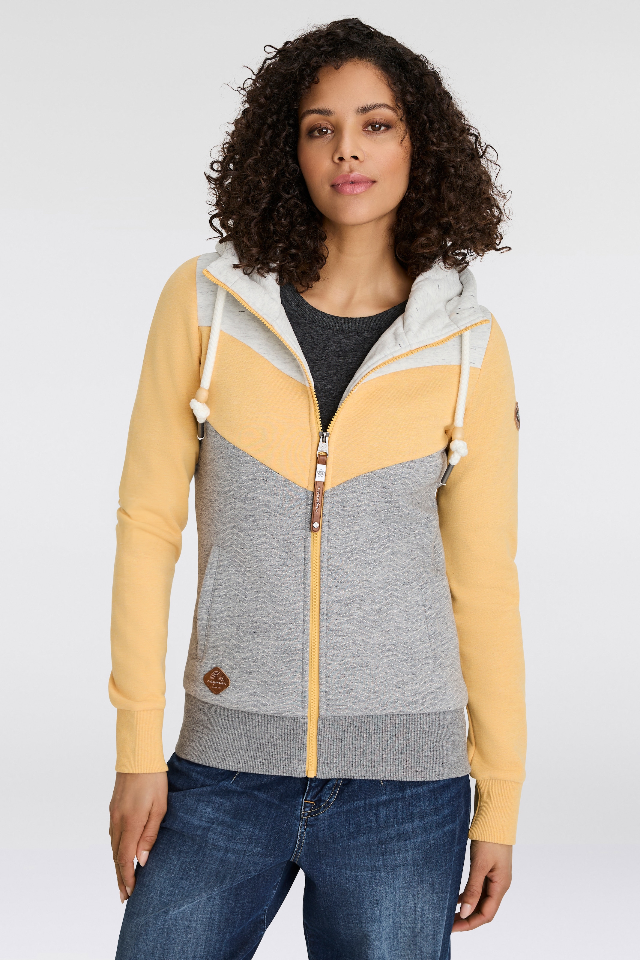 Ragwear Sweatjacke »TREGA ZIP O«, im Colorblocking-Design