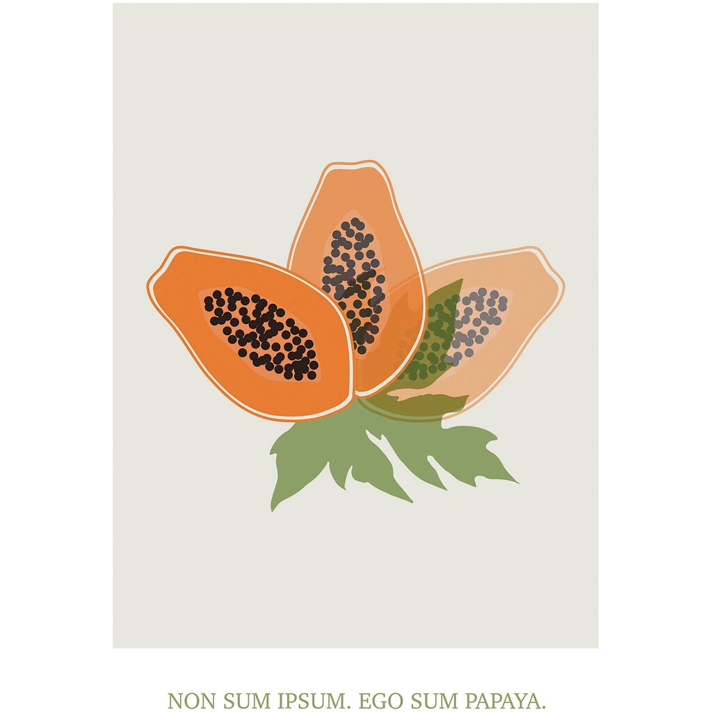Komar Wandbild »Cultivated Papaya«, (1 St.), Deutsches Premium-Poster Fotopapier mit seidenmatter Oberfläche und hoher Lichtbeständigkeit. Für fotorealistische Drucke mit gestochen scharfen Details und hervorragender Farbbrillanz.
