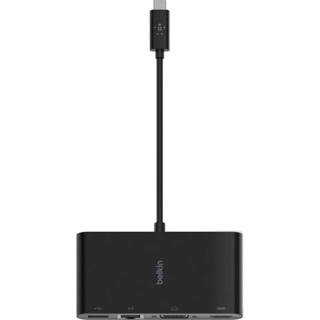 Belkin Video-Adapter »USB-C-Multimedia-Adapter«, USB-C zu HDMI-RJ-45 (Ethernet)-VGA-USB 3.0 Typ A, 15 cm