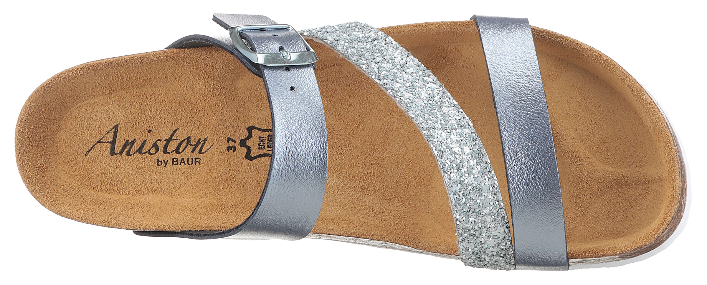 Aniston SHOES Keilpantolette, Sommerschuh, Strandschuh, Hausschuh, Glitter - NEUE KOLLEKTION