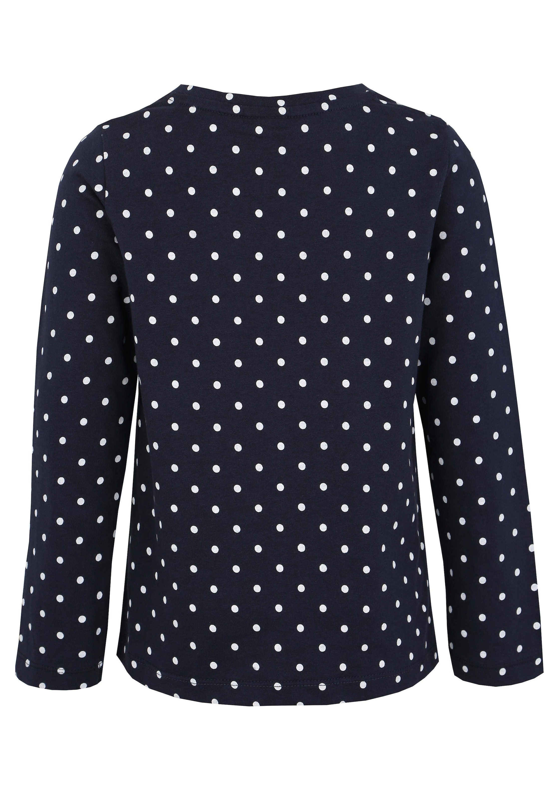 KIDSWORLD Langarmshirt »für kleine Mädchen«, Langarm, Basic-Passform, bedruckt, Rundhalsausschnitt