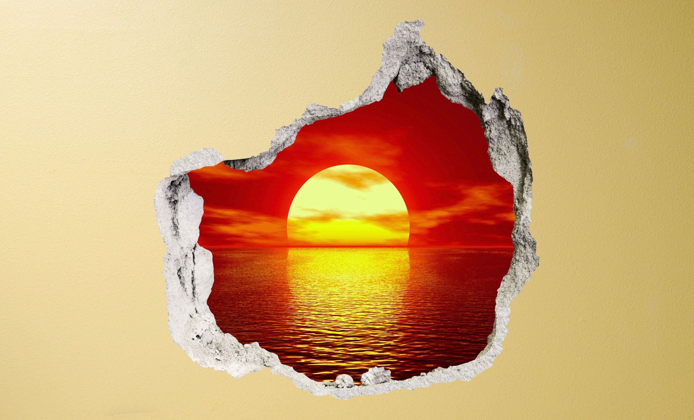 Conni Oberkircher´s Wandsticker »Sundowner auf kaufen - selbstklebend Raten Sonnenuntergang«