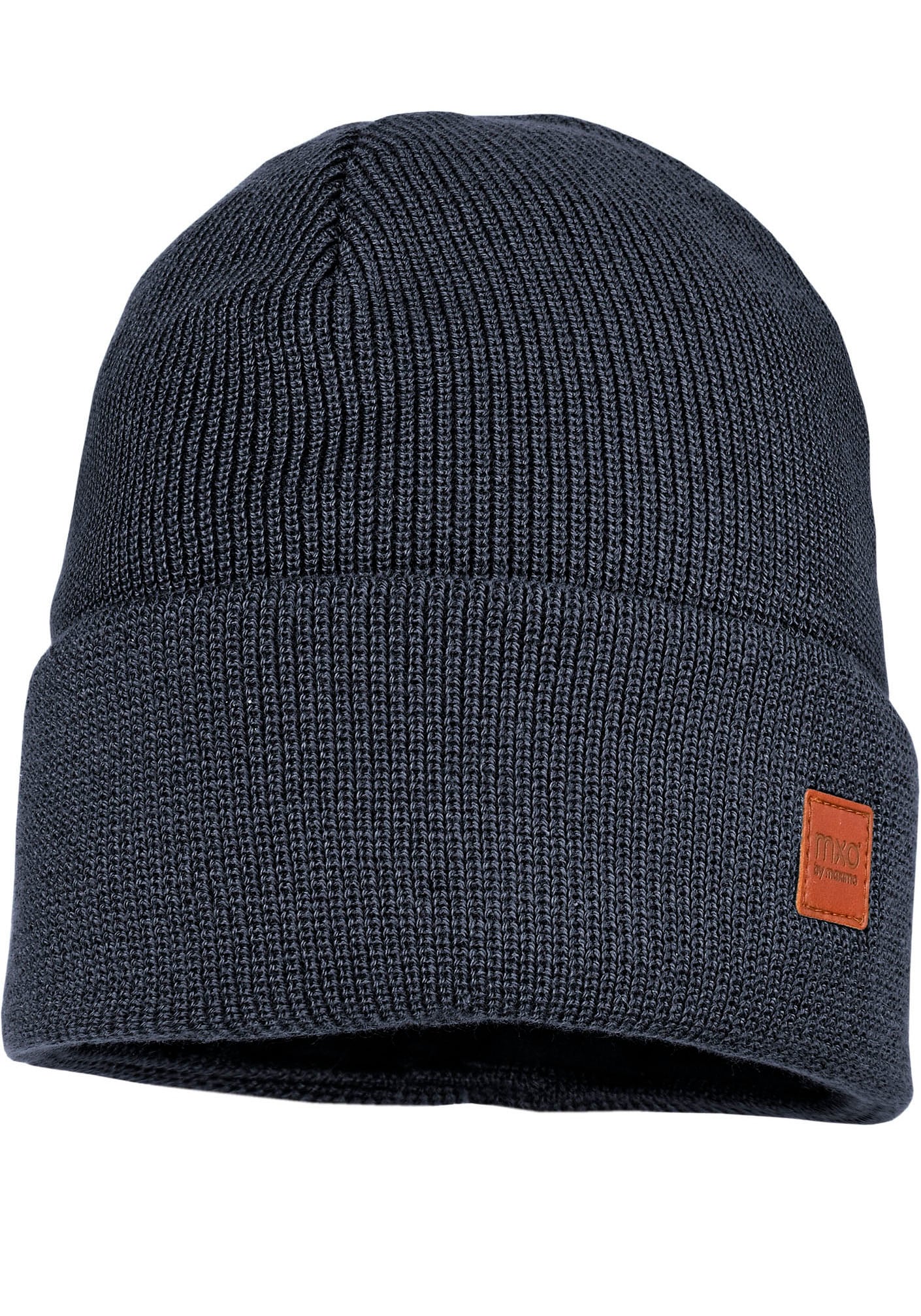 MAXIMO Beanie Strick, breiter Umschlag, gefüttert, wärmend, weich, unifarben,