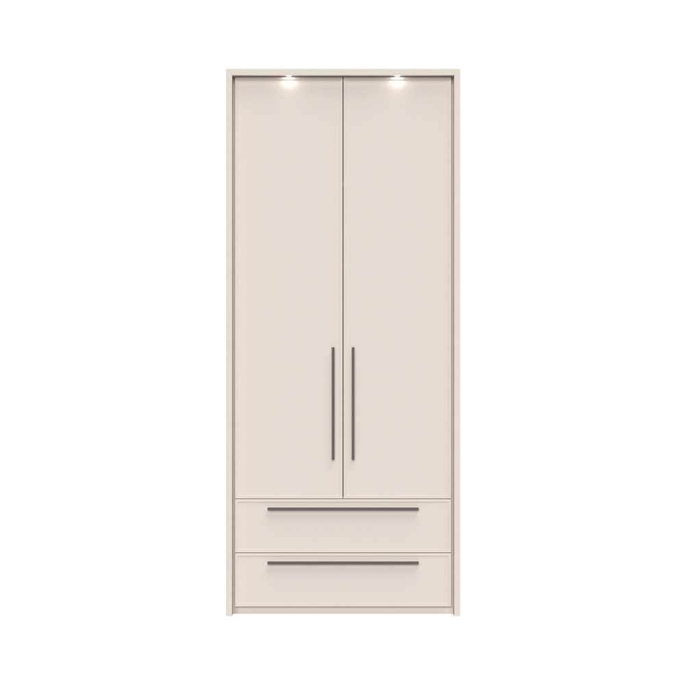 Places of Style Drehtürenschrank »Opera mit oder ohne Kranz inkl. LED-Bel.,B92,137,182 oder 227 cm«, UV lackiert, Soft Close Funktion, Höhenverstellbare Füße
