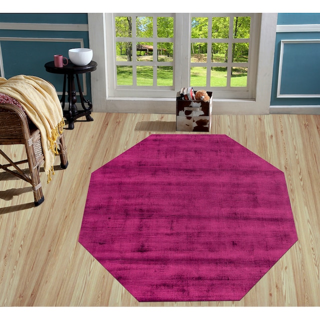 my home Teppich »Shirley«, achteckig, Handweb Teppich, aus weicher Viskose,  handgewebt, Wohnzimmer online kaufen