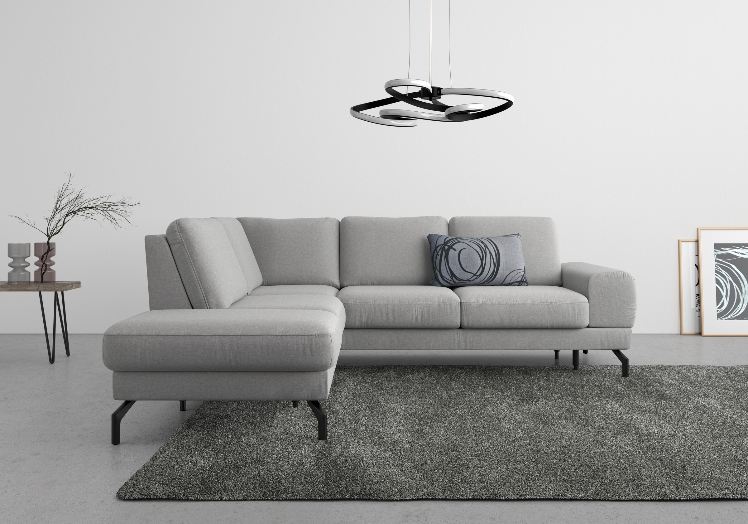 sit&more Ecksofa »Cinturo L-Form«, inklusive Sitztiefenverstellung und Federkern, Sitzhöhe 48 cm