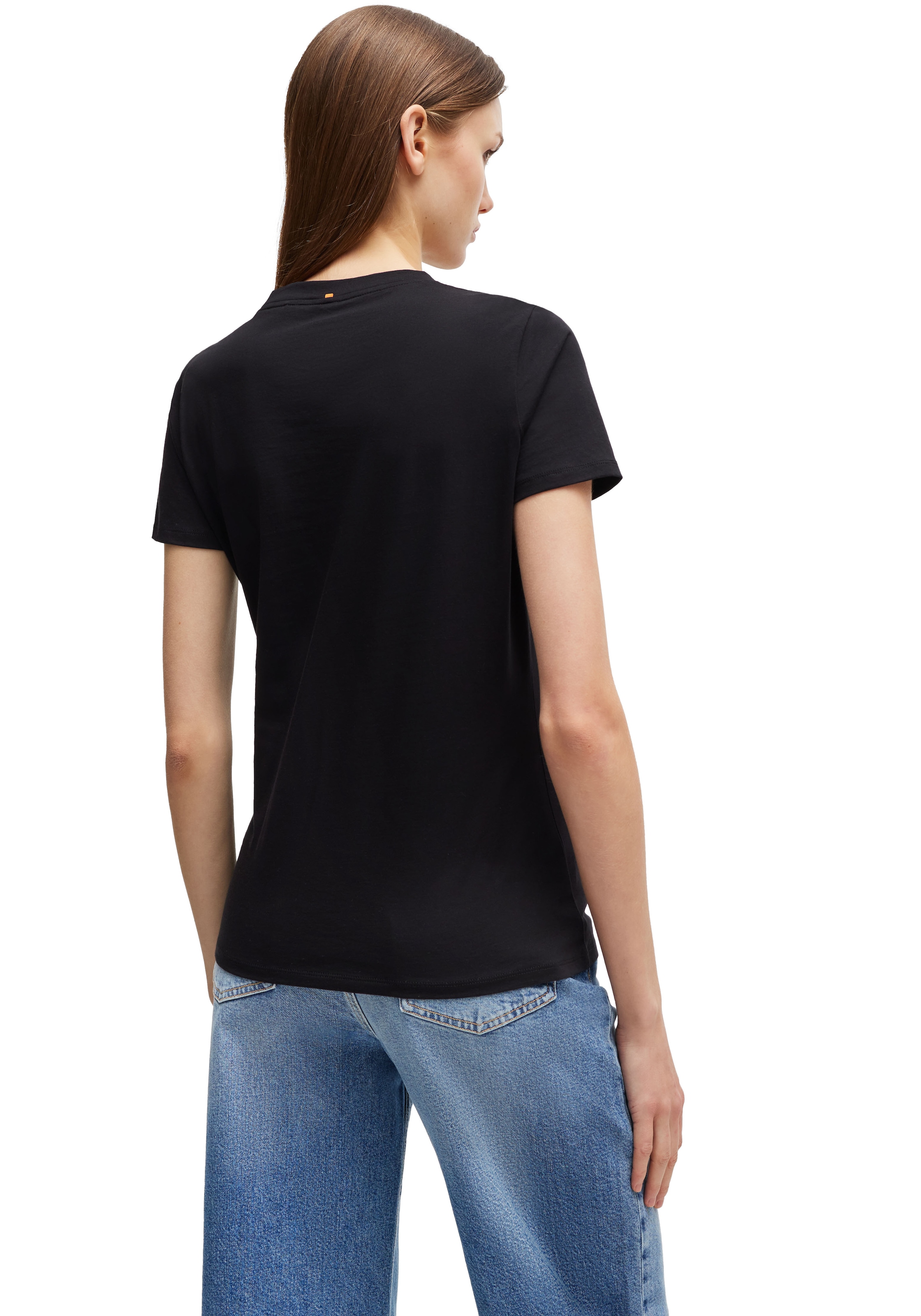 BOSS ORANGE T-Shirt »Elogo Premium Damenmode«, mit BOSS-Schriftzug