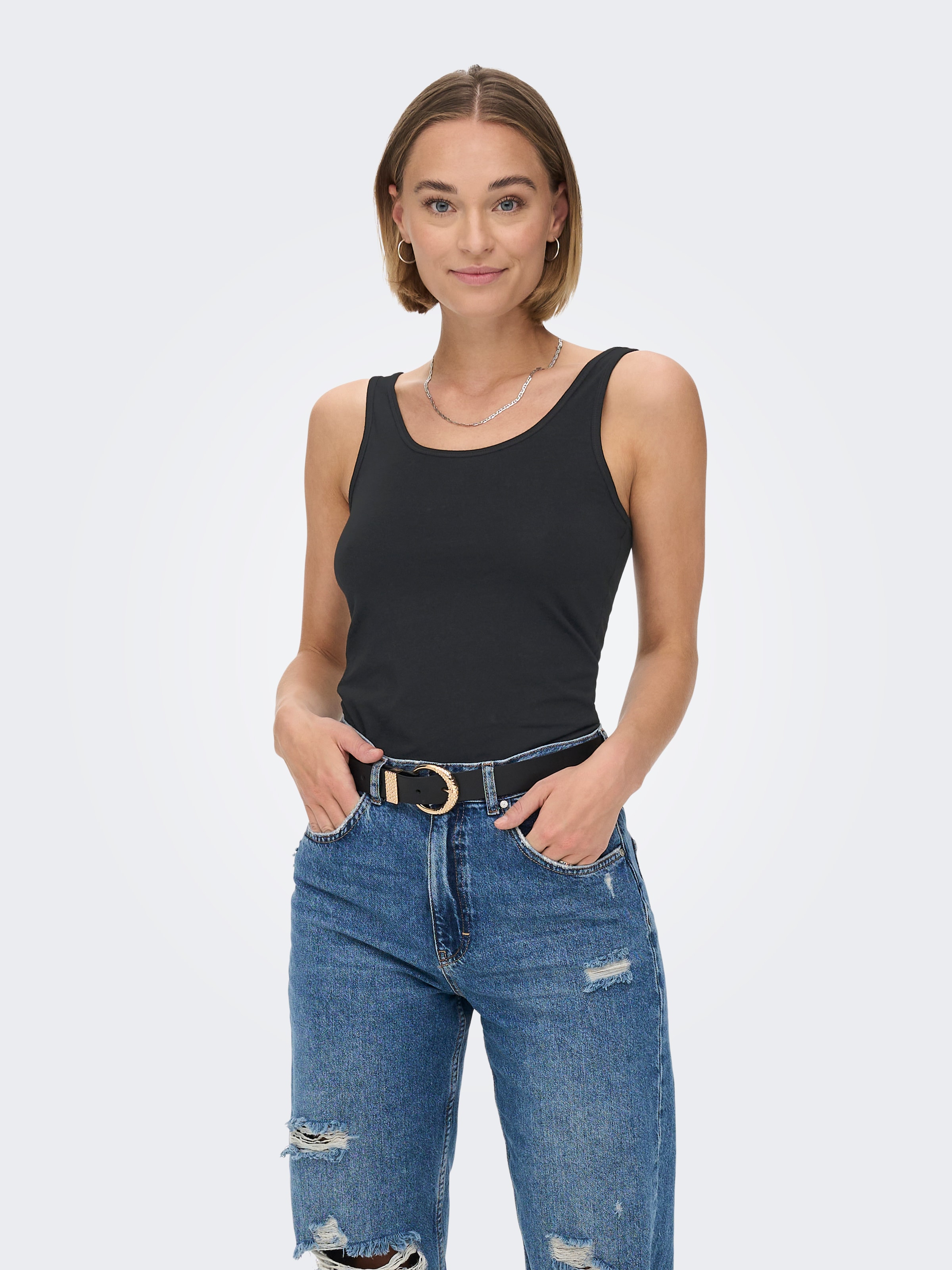 ONLY Tanktop »ONLLIVE LOVE NEW LONG TT 2PACK NOOS«, (Packung, 2er-Pack)