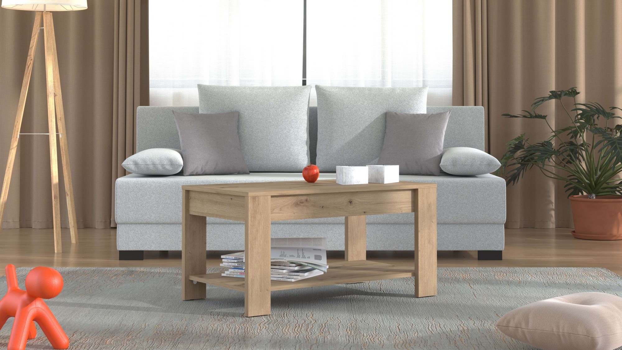 Home affaire Couchtisch »Clent Kaffeetisch, 90 cm, in trendigen Farben, modern«, Wohnzimmertisch, Klassischer Wohnzimmertisch-Beistelltisch
