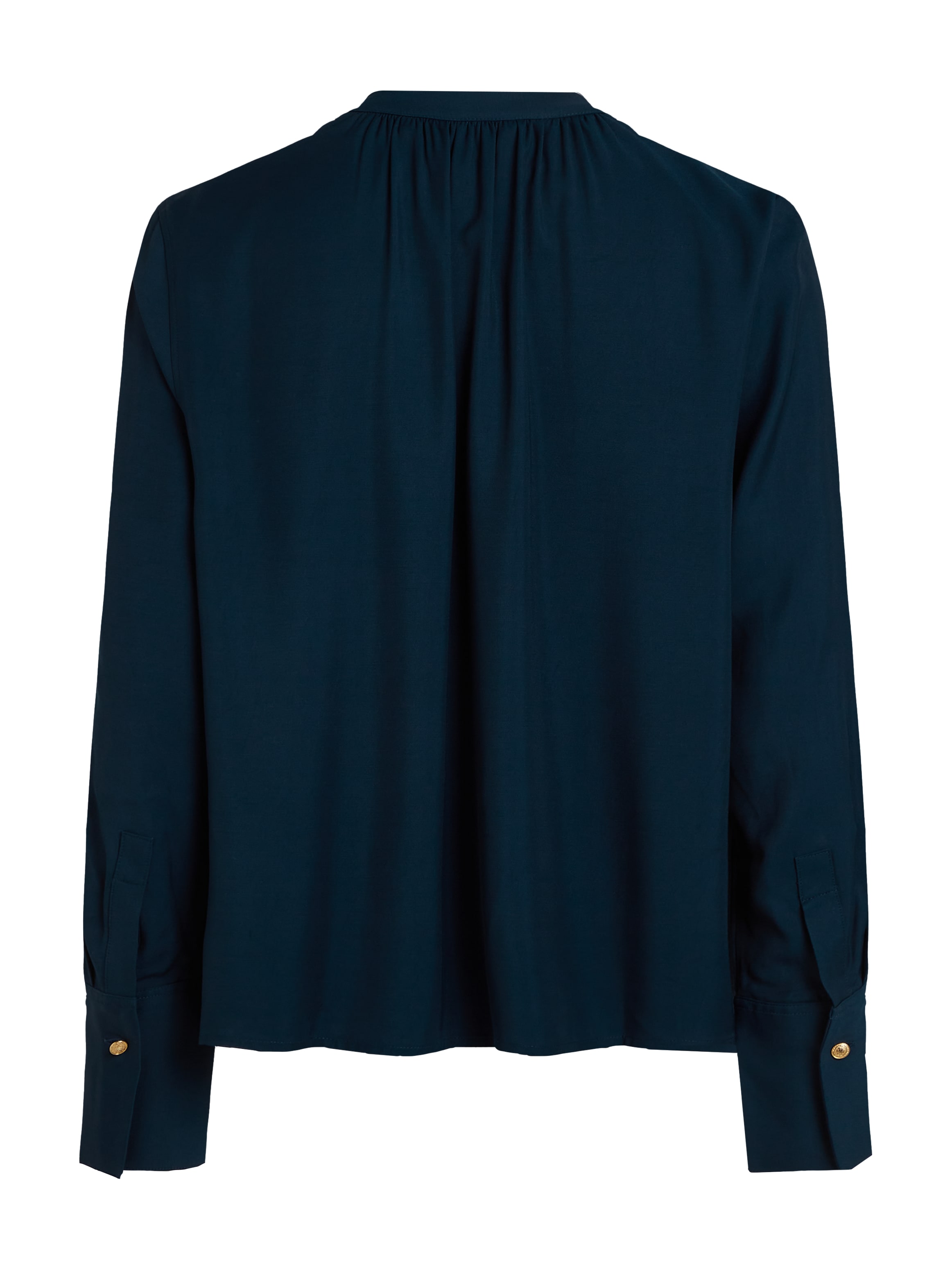 Tommy Hilfiger Langarmbluse »SOFT VIS V NECK LS BLOUSE«, mit Raffungen