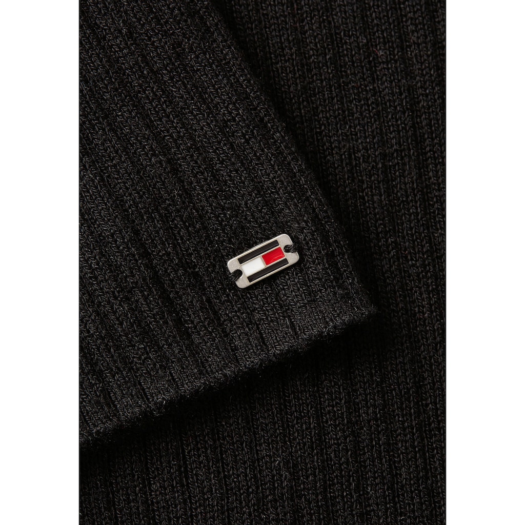 Tommy Hilfiger Polokragenpullover »FINE RIBS POLO SWEATER«