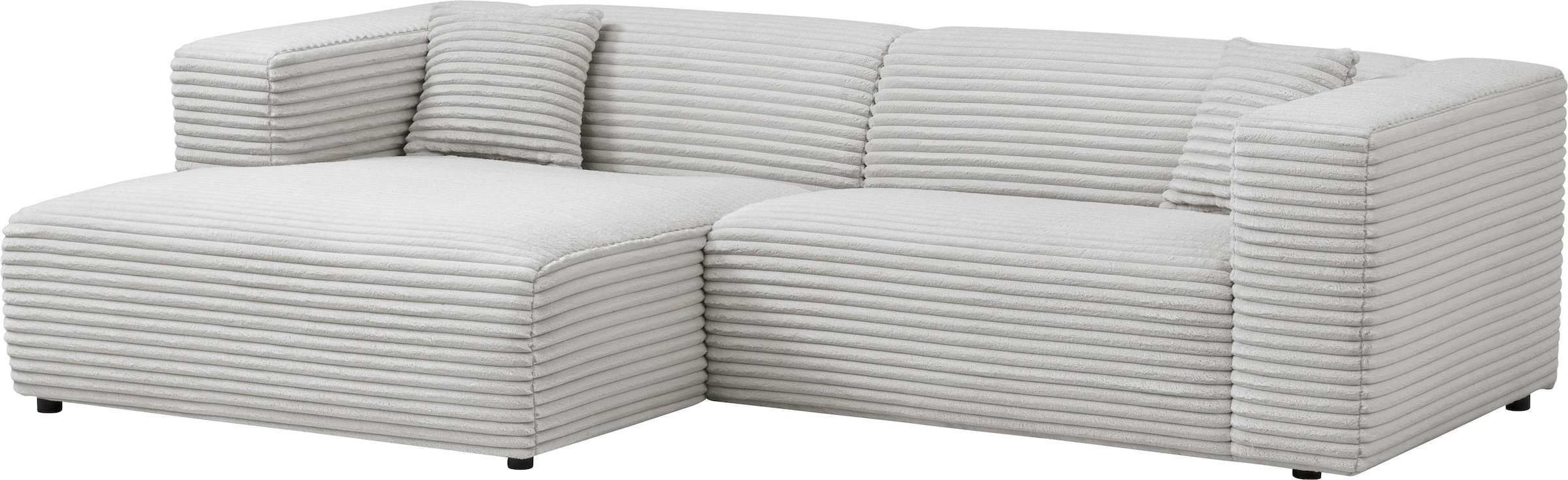 andas Polsterecke »BAKELS, Ecksofa-Set mit Hocker, L-Form mit Schlaffunktion«, Ecksofa-Set (incl. Hocker) im trendigen Megacord