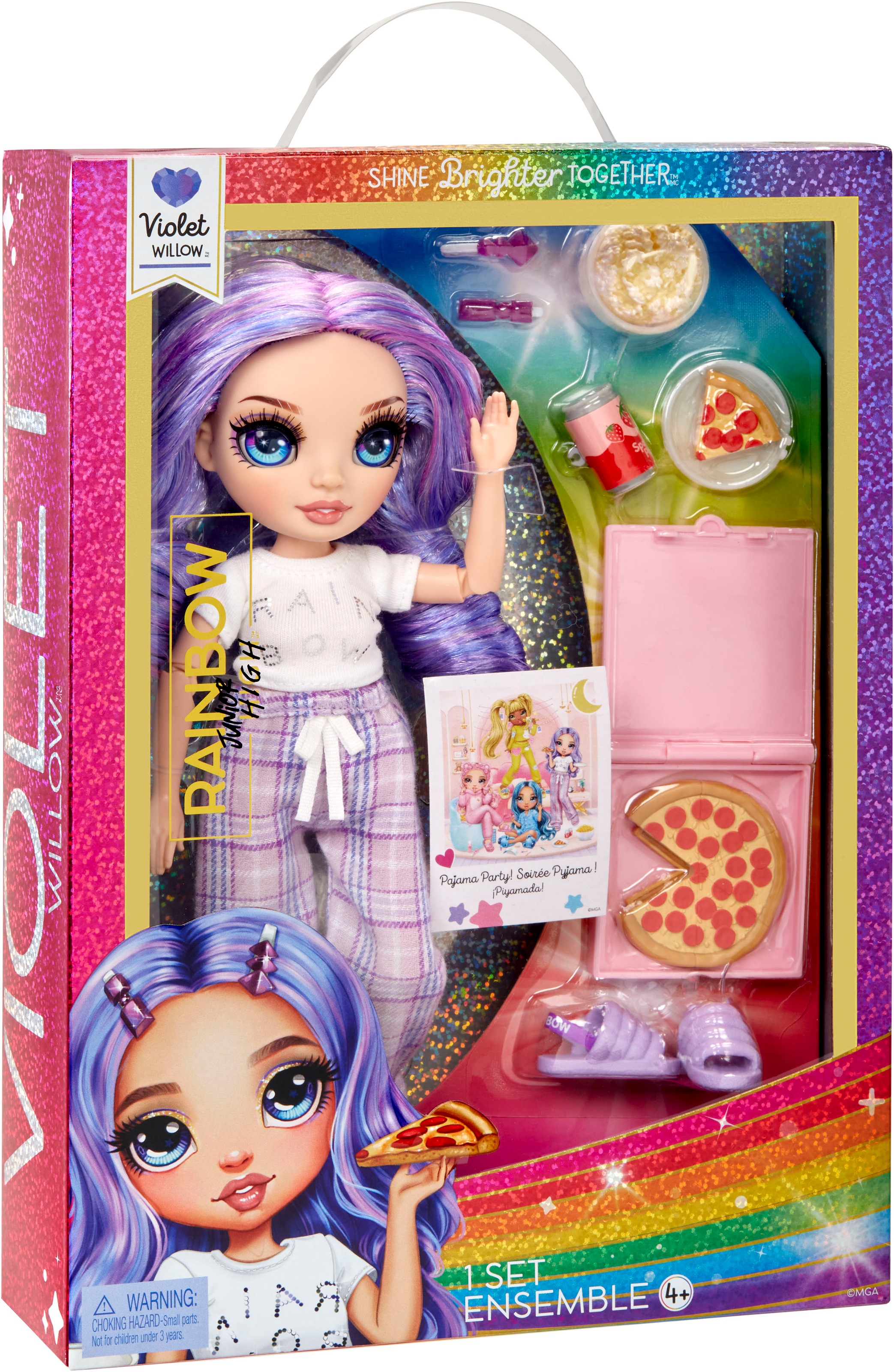 RAINBOW HIGH Anziehpuppe »Junior High PJ Party Fashion Doll Violet (Purple)«