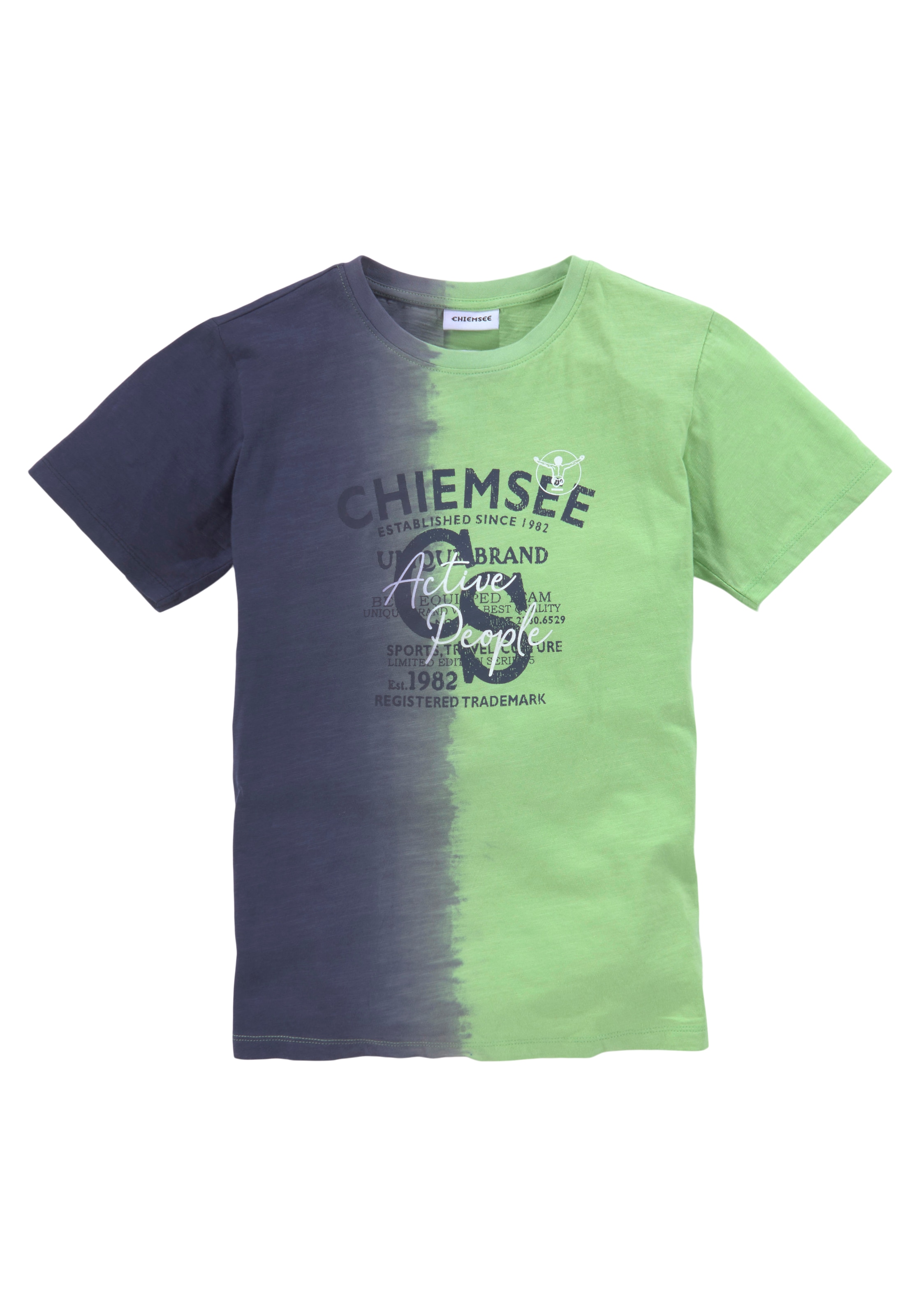 bei »Farbverlauf«, Farbverlauf Chiemsee mit T-Shirt vertikalem