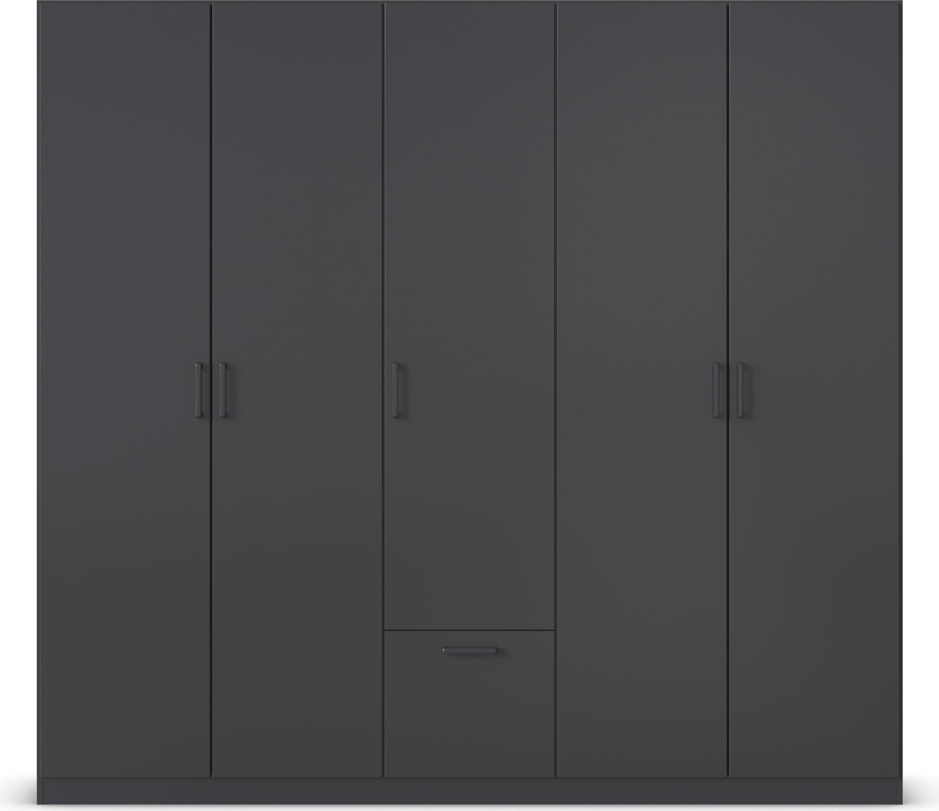 rauch Drehtürenschrank »Kleiderschrank Schrank Garderobe Wäscheschrank BARI«, mit Schubasten mittig, moderner Griff in Graumetallic MADE IN GERMANY