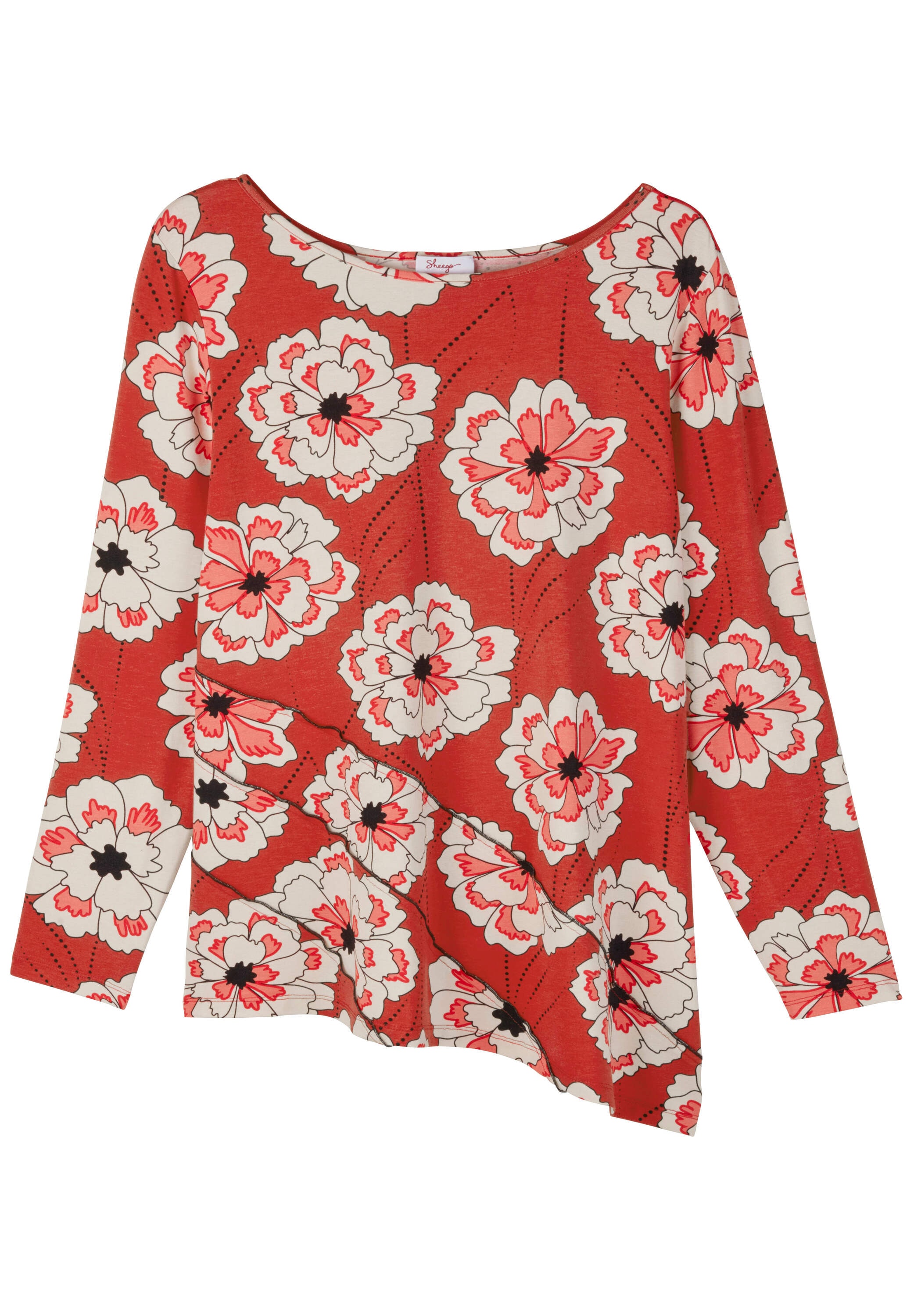 Sheego Longshirt »Longshirt Longshirt mit asymmetrischem Saum«