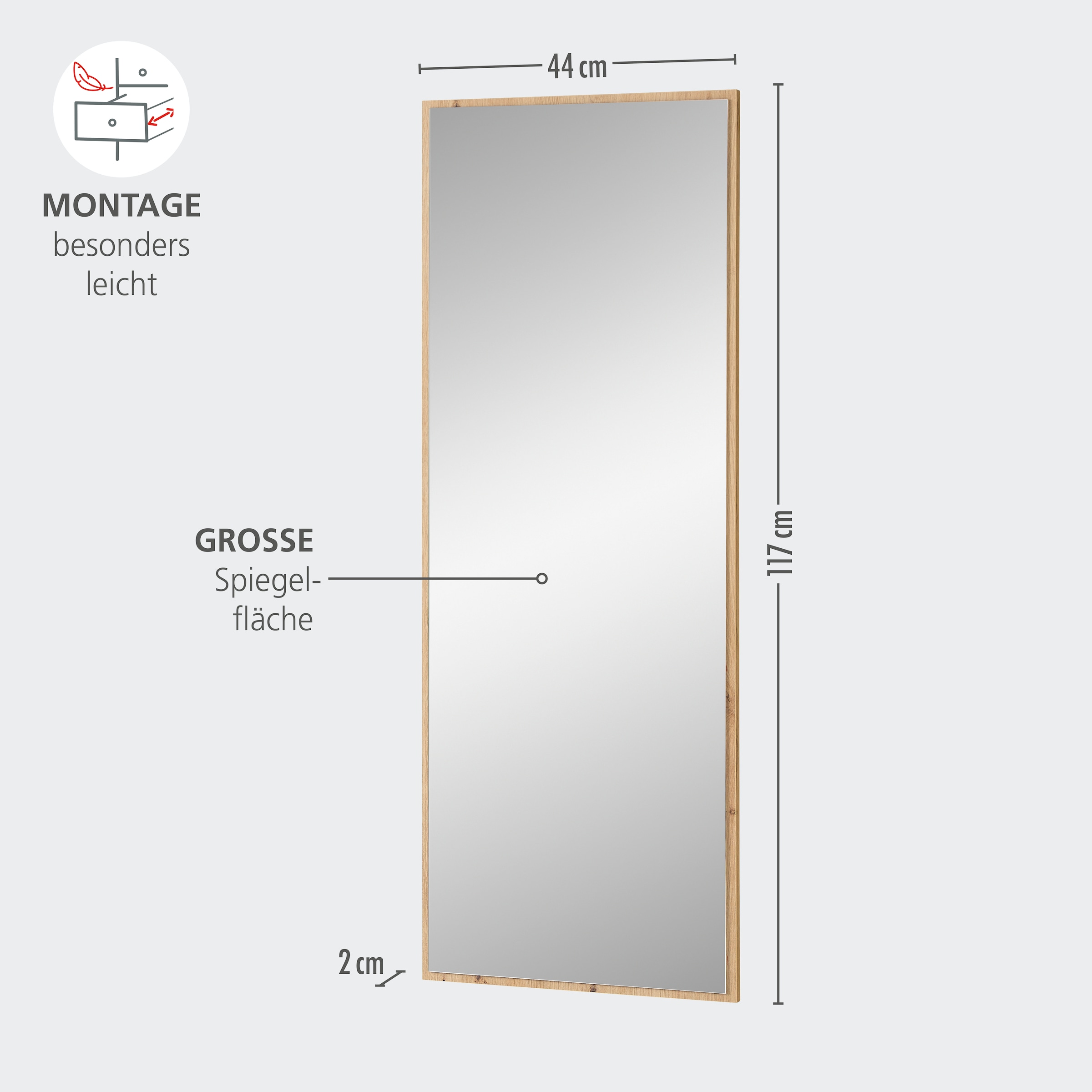 Innostyle Garderoben-Set »Bari Garderobenprogarmm, BxHxT 206x202x38 cm« Set, 4 Stk. tlg.