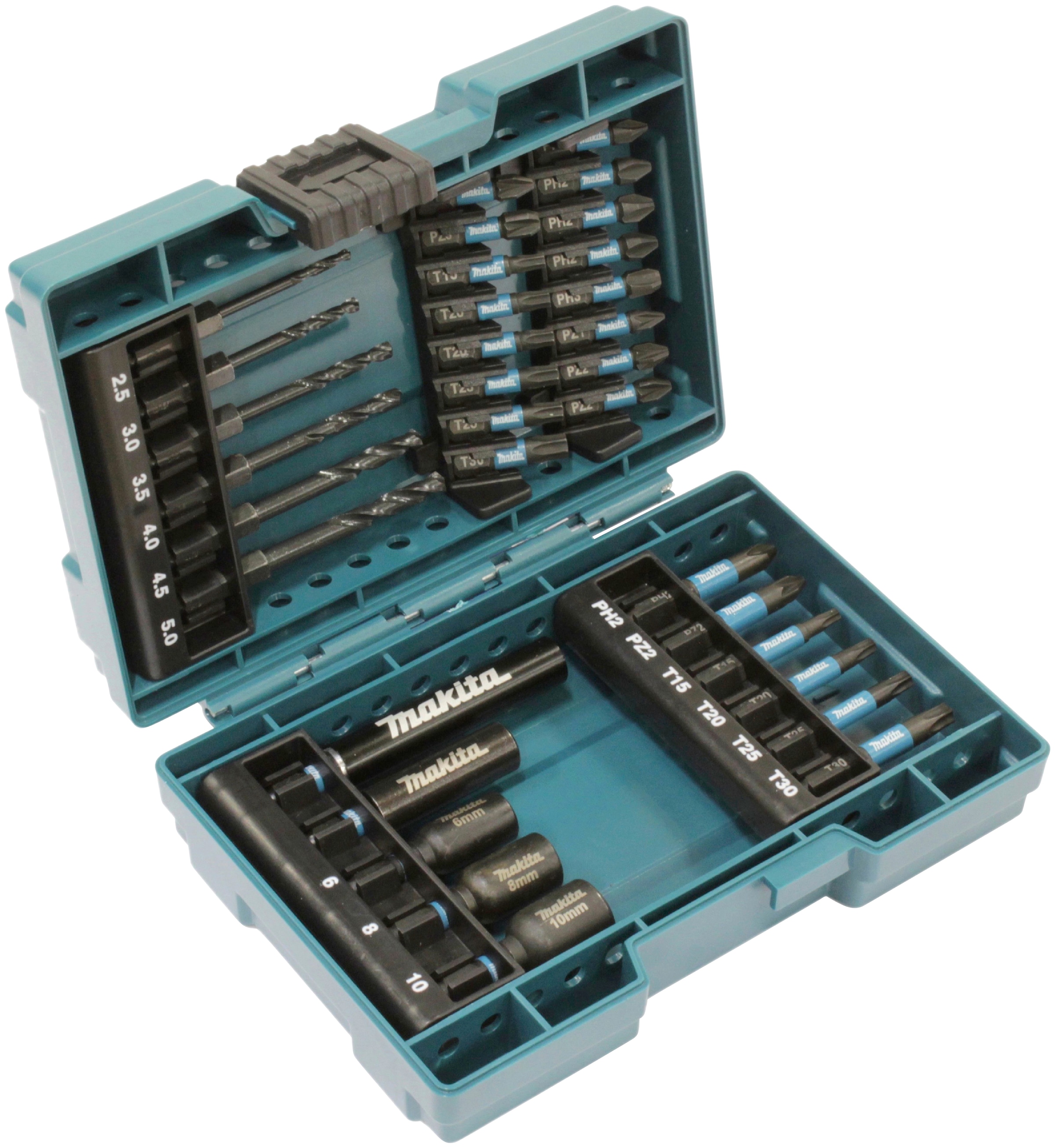 Makita Bohrer- und Bitset »B-66896«, (Set, 33 St.), 33-tlg., inkl. Aufbewahrungskoffer