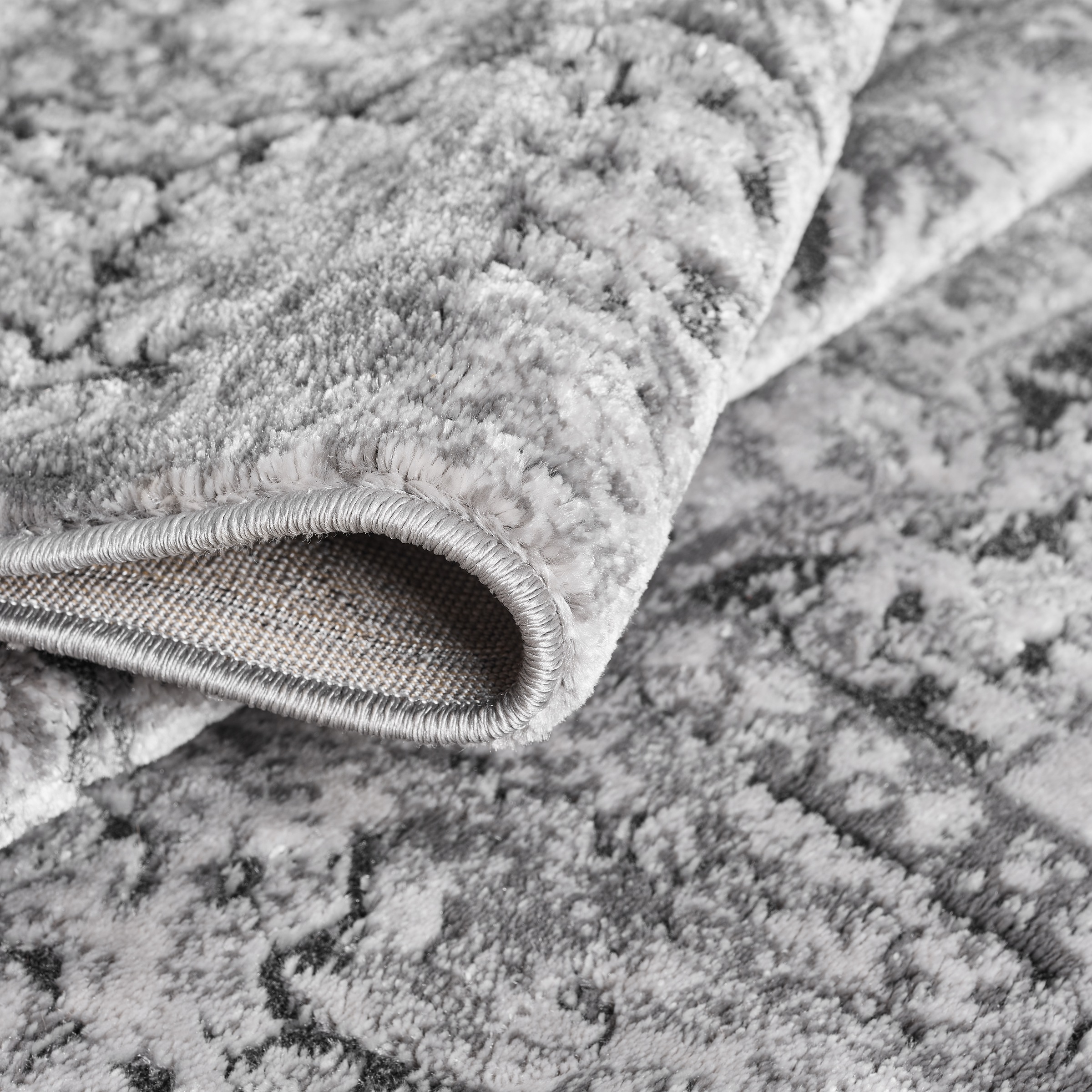 OTTO home Teppich »Kylan, Hoch-Tief-Struktur, dezenter Glanz« rechteckig 9 mm Höhe Schrumpf-Garn-Effekt, im Vintage-Look, dichte Qualität, Wohnzimmer