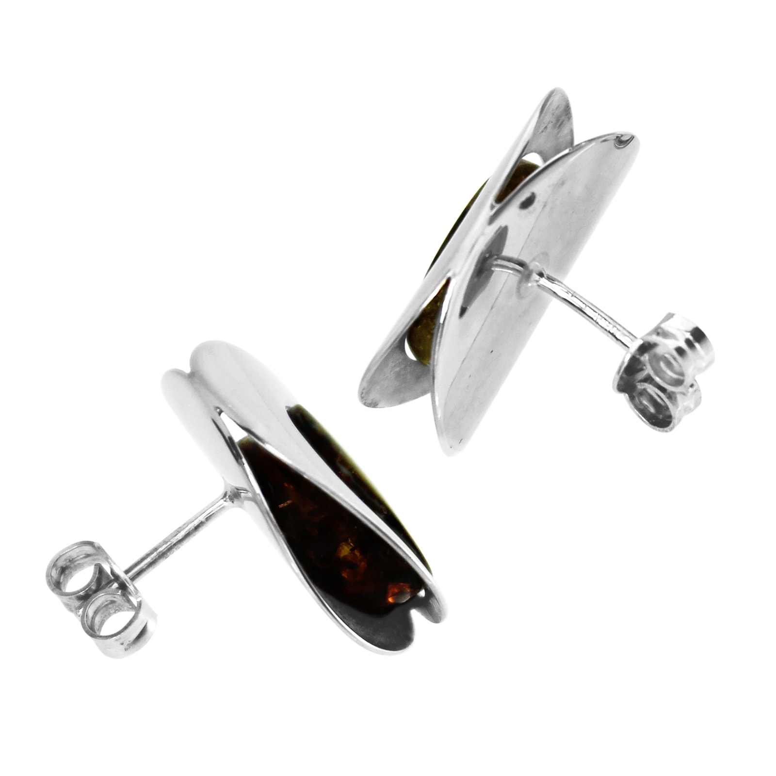 OSTSEE-SCHMUCK Paar Ohrstecker »- Alina - Silber 925/000 - Bernstein«