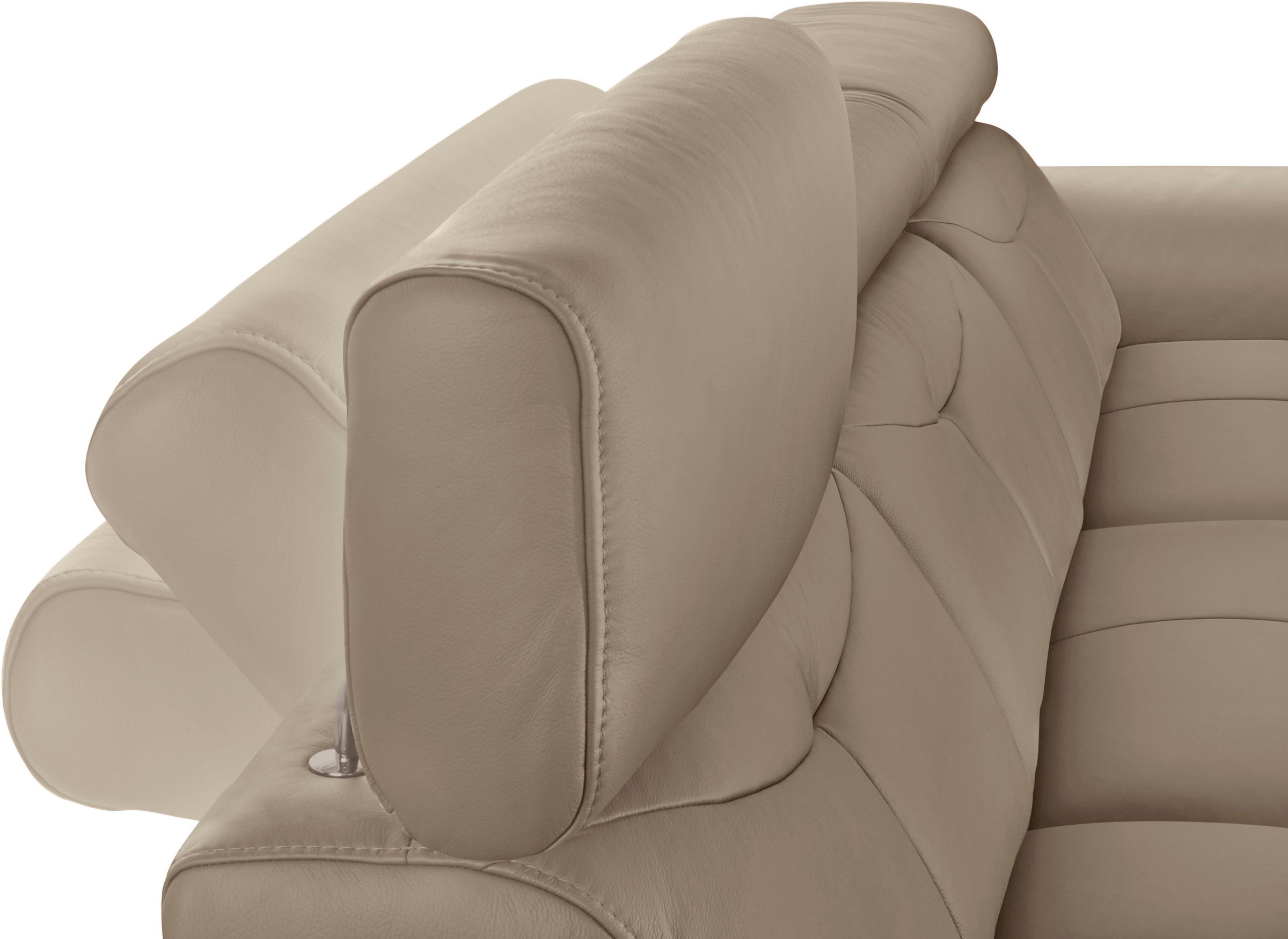 exxpo - sofa fashion Ecksofa »Spring, super bequem, mit Armteil- und Kopfteilfunktion«, L-Form, wahlweise mit Bettfunktion und Bettkasten
