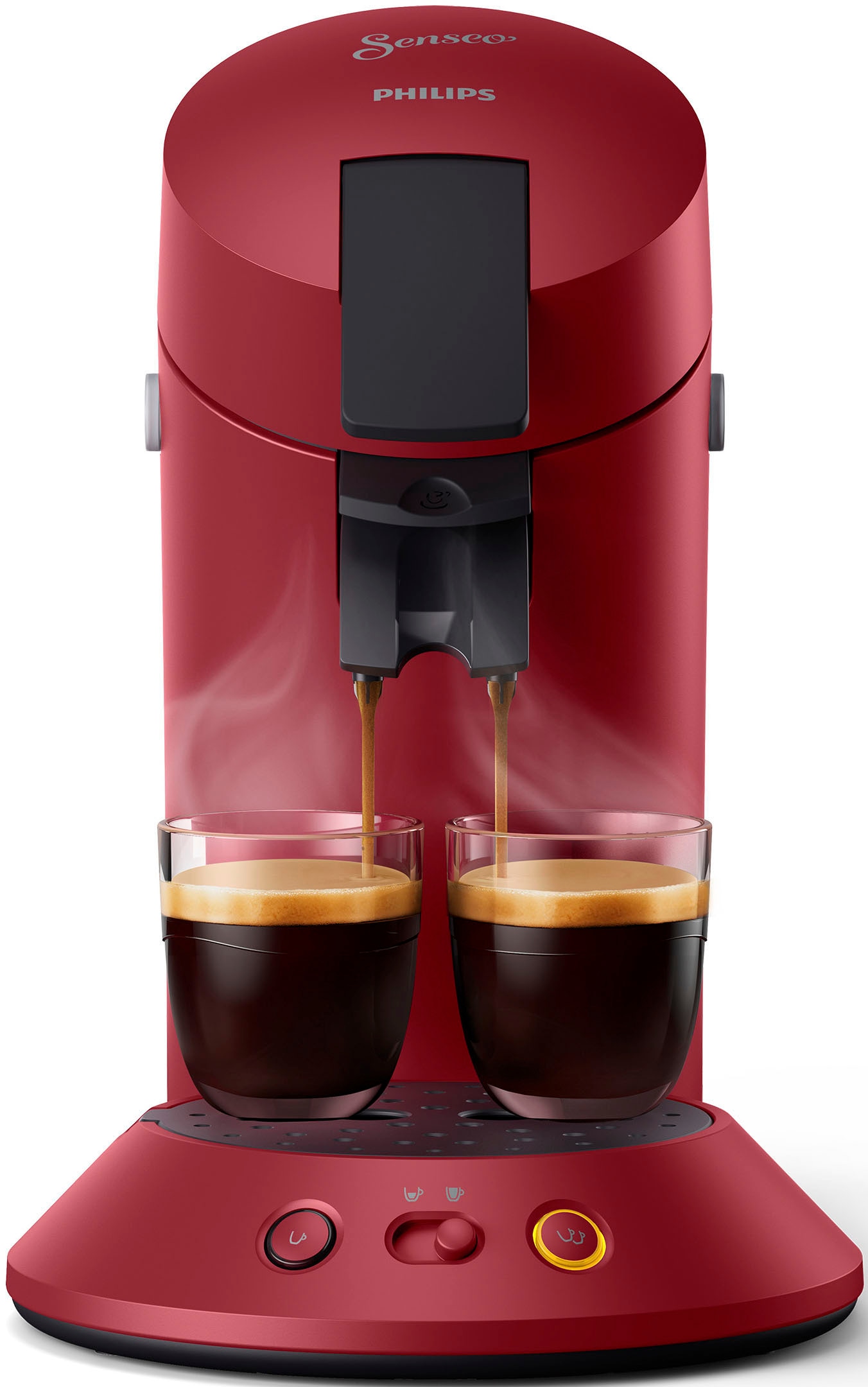 Philips Senseo Kaffeepadmaschine »Original Plus CSA210/90, mit zwei Kaffee-Einstellungen«, aus 28% rec. Plastik, inkl. Gratis-Zugabe (Wert 5 € UVP)