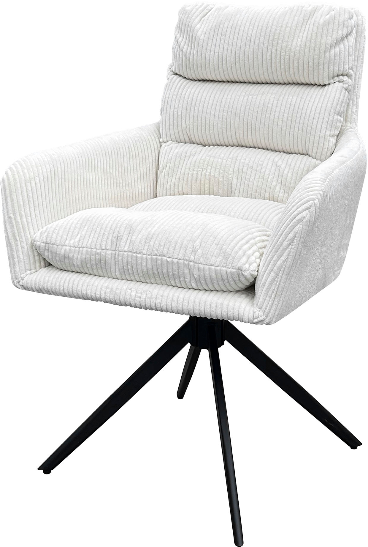 byLIVING Esszimmerstuhl »Pura« (Set) 2 Stk.Sitzschale 360°drehbar, Metall schwarz, Armlehnstuhl, diverse Farben