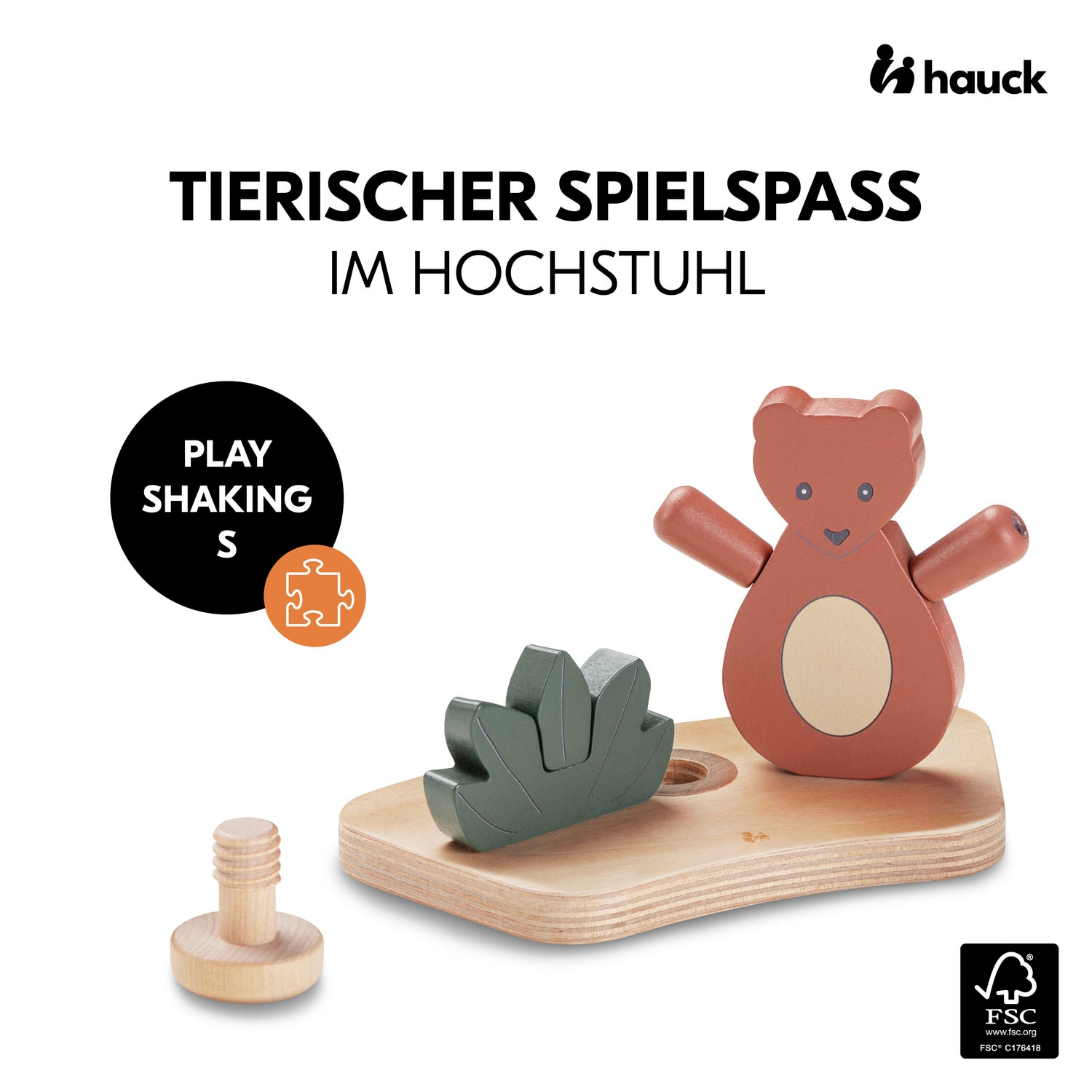 Hauck Greifspielzeug »Play Shaking S Bear«, FSC® - schützt Wald - weltweit