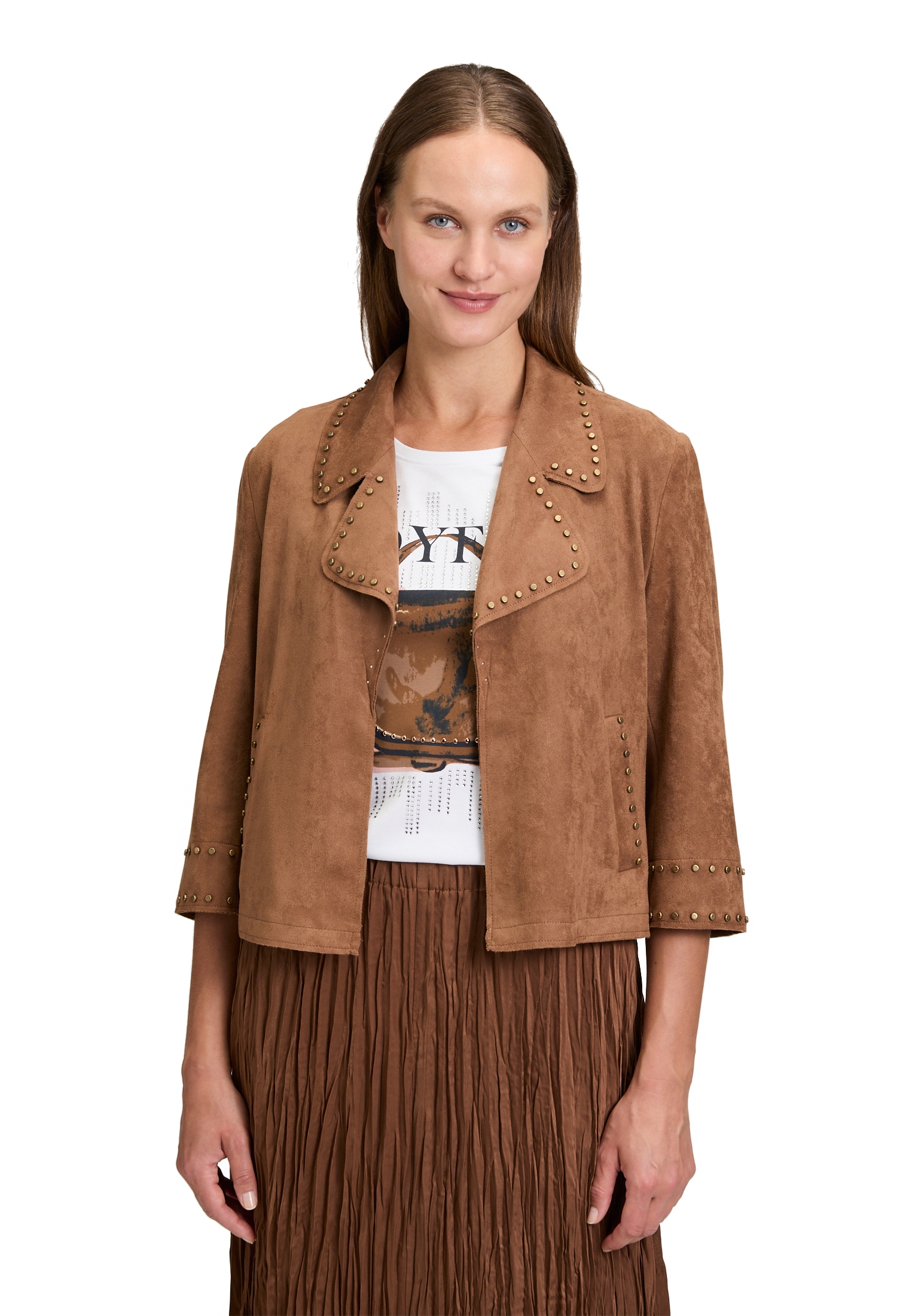 Betty Barclay Lederimitat-Blazer »Kunstleder-Jacke mit Nieten«