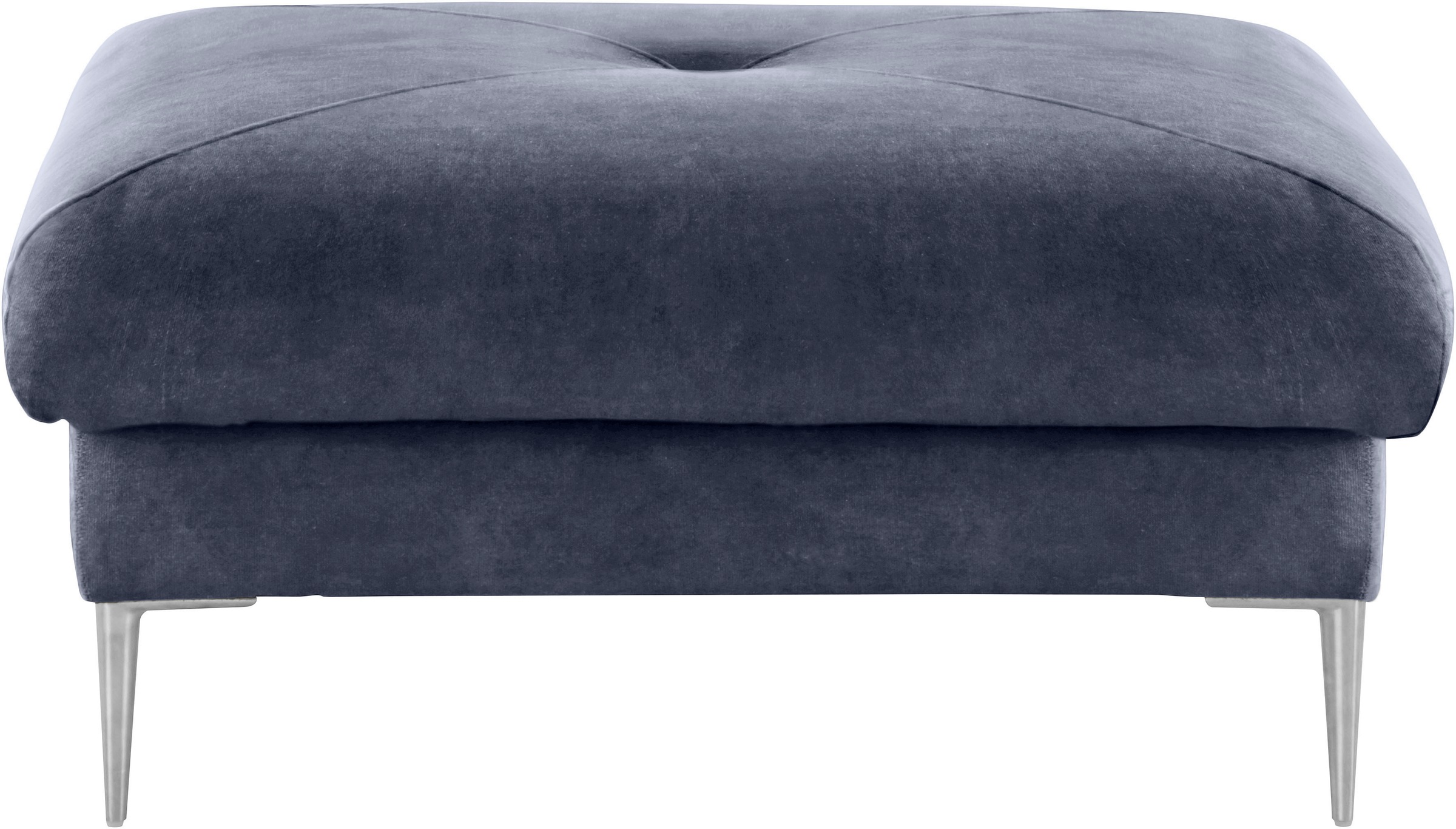 TRENDMANUFAKTUR Hocker »Chilltime, elegant und bequem durch Komfortsitzhöhe 46cm, hoher Fuß«, mit eleganter Kreuznaht auf der Sitzfläche