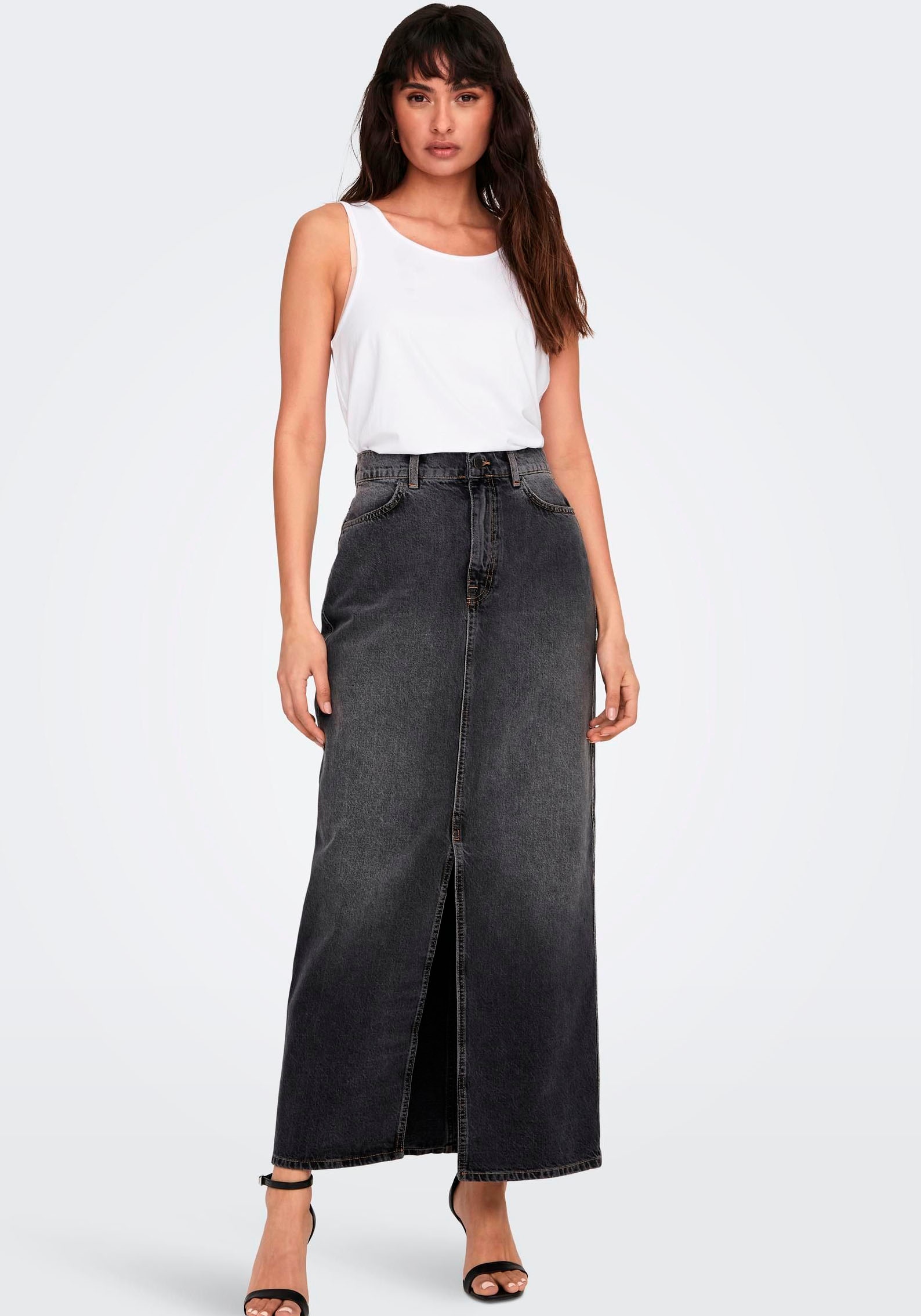 ONLY Jeansrock »ONLCILLA LONG SLIT SKIRT DNM NOOS«