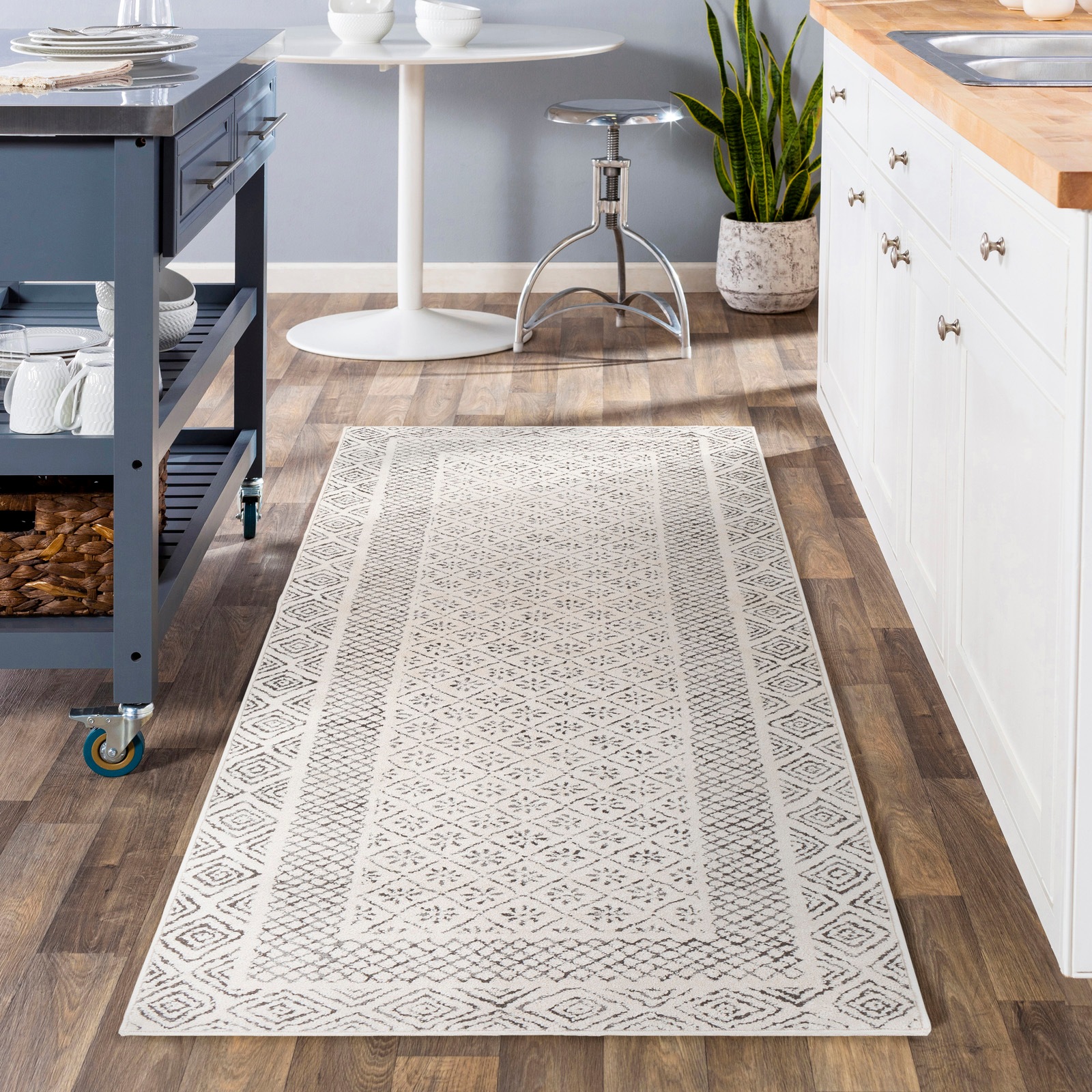 Livabliss Teppich »MONACO«, rechteckig, 14 mm Höhe, Skandinavischer Teppich, Kurzflor Boho-Wohnzimmerteppich