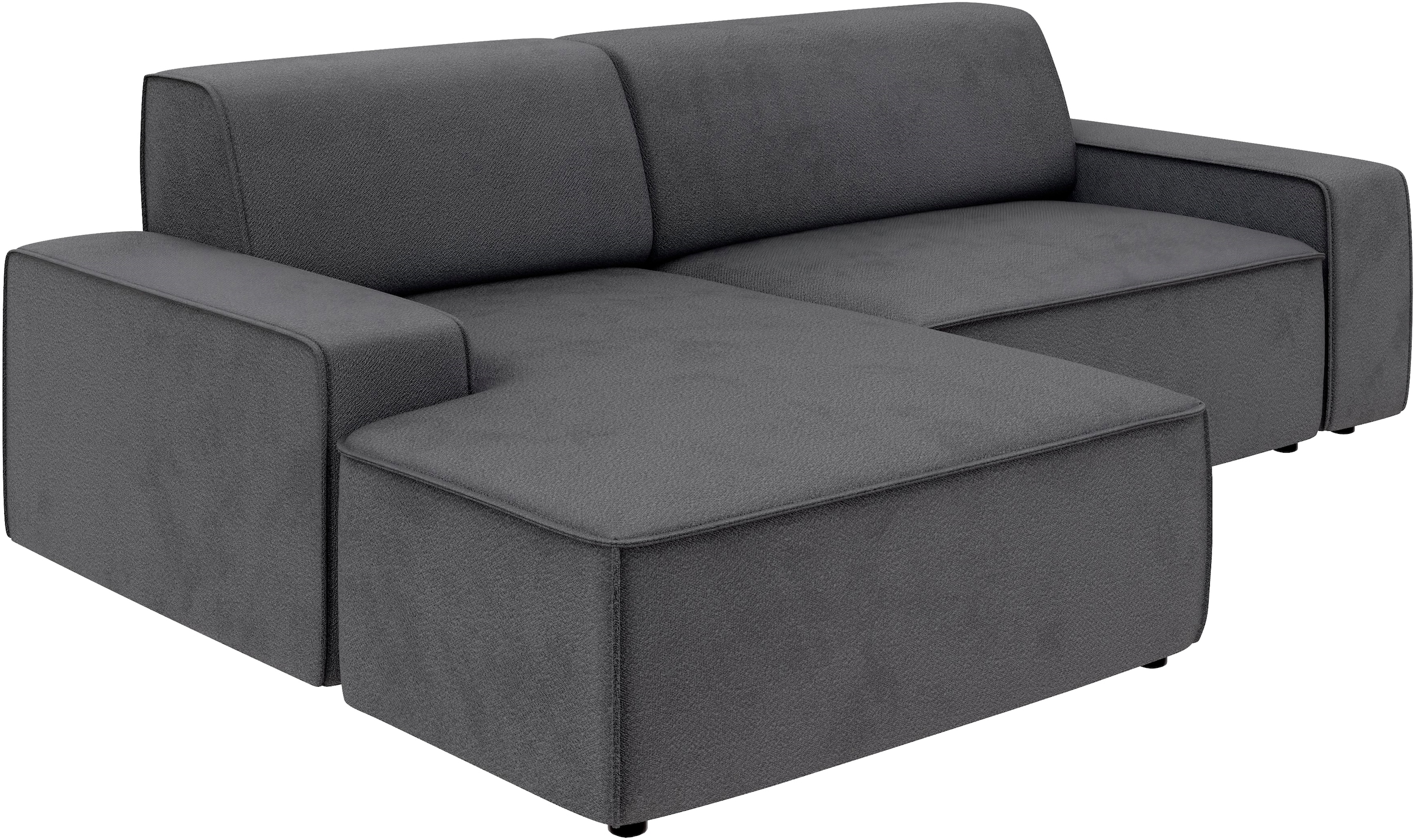 TRENDMANUFAKTUR Ecksofa »Graz, wahlweise mit Sitzvorschub und Bettkasten, L-Form, Breite 246 cm«, in Cord-, haustierfreundlichem LEO Struktur- oder LUMOS-3D-Bezug