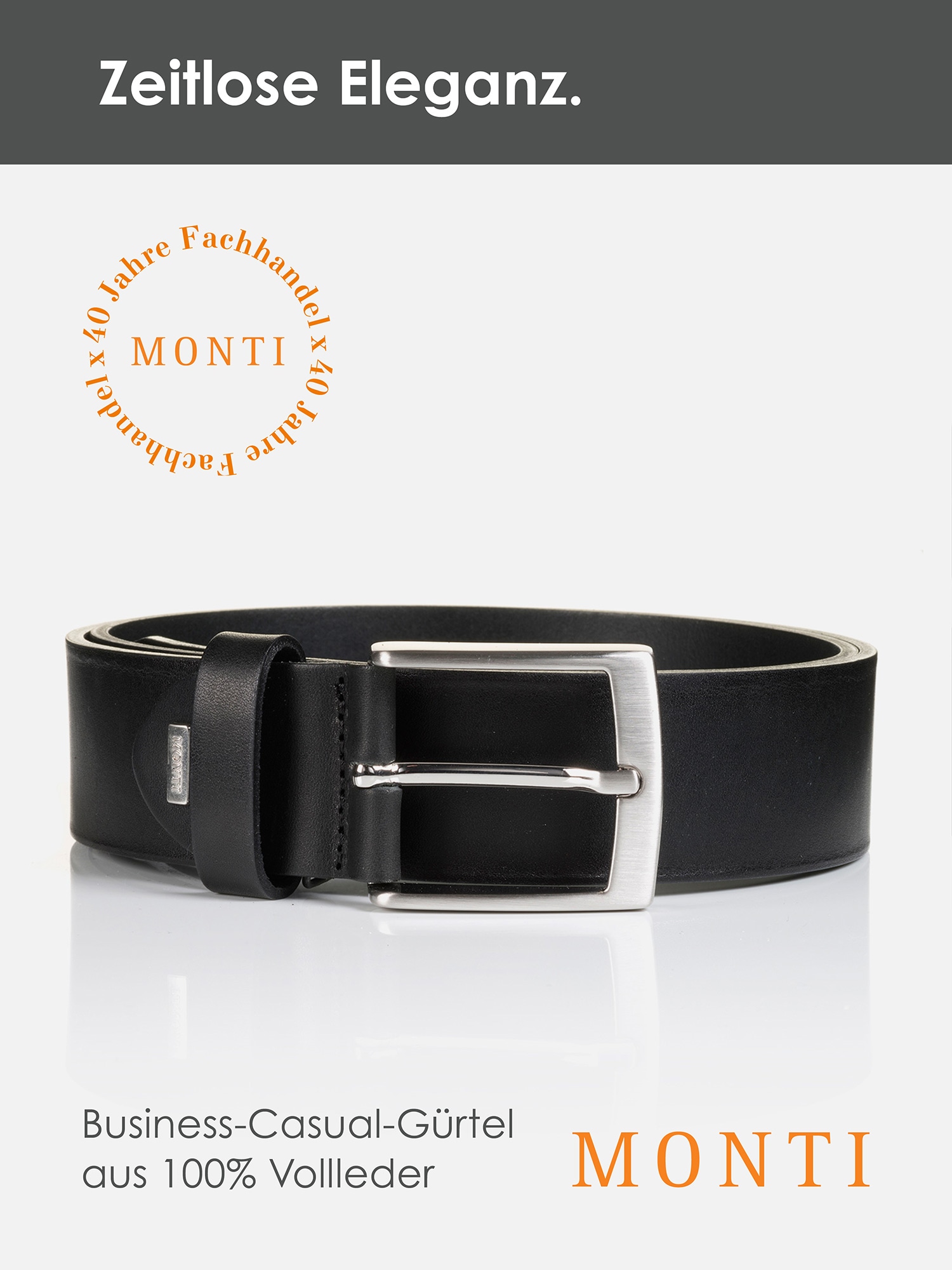 MONTI Ledergürtel »TUSTON« elegant, langlebig, glänzend