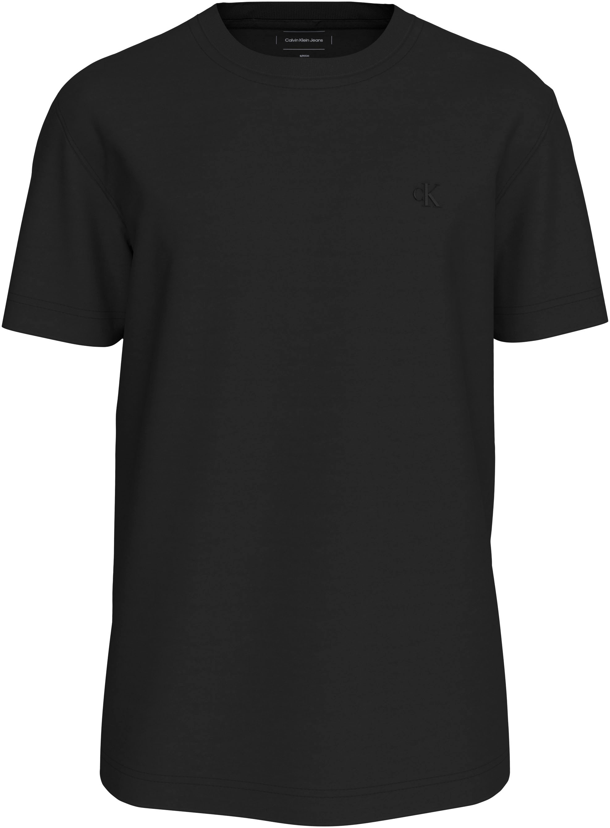 Calvin Klein Jeans Plus T-Shirt »Plus Textured Monologo Tee«, in Großen Größen mit Rückendruck
