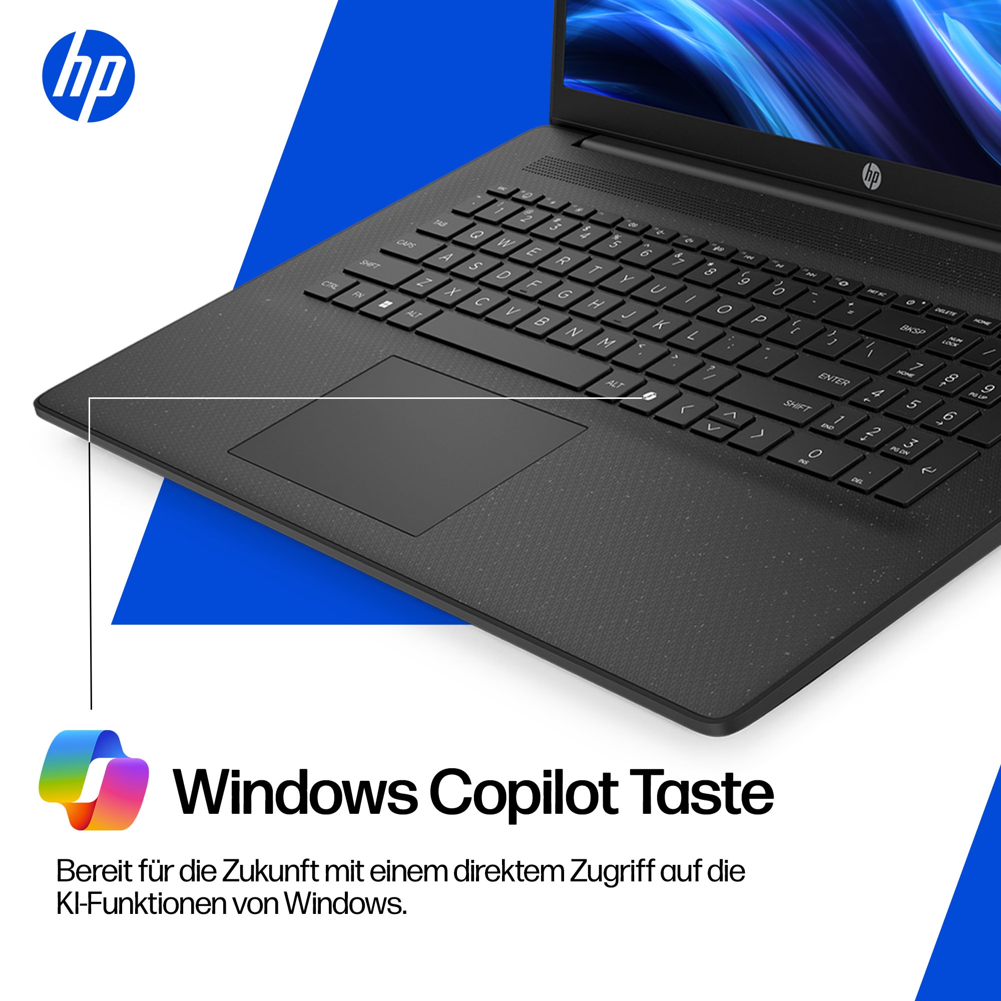 HP Notebook »17-cp AMD« 43,9 cm / 17,3 ″ AMD Ryzen 7 Radeon Graphics 1.000 GB SSD