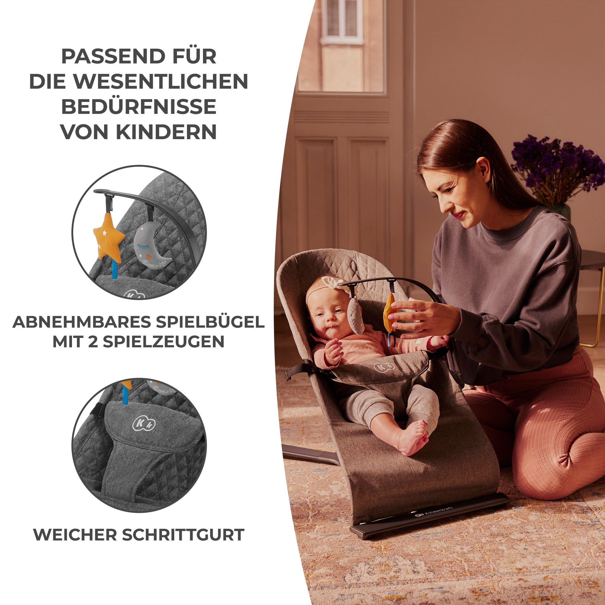 Kinderkraft Babywippe »MIMI«, bis 9 kg