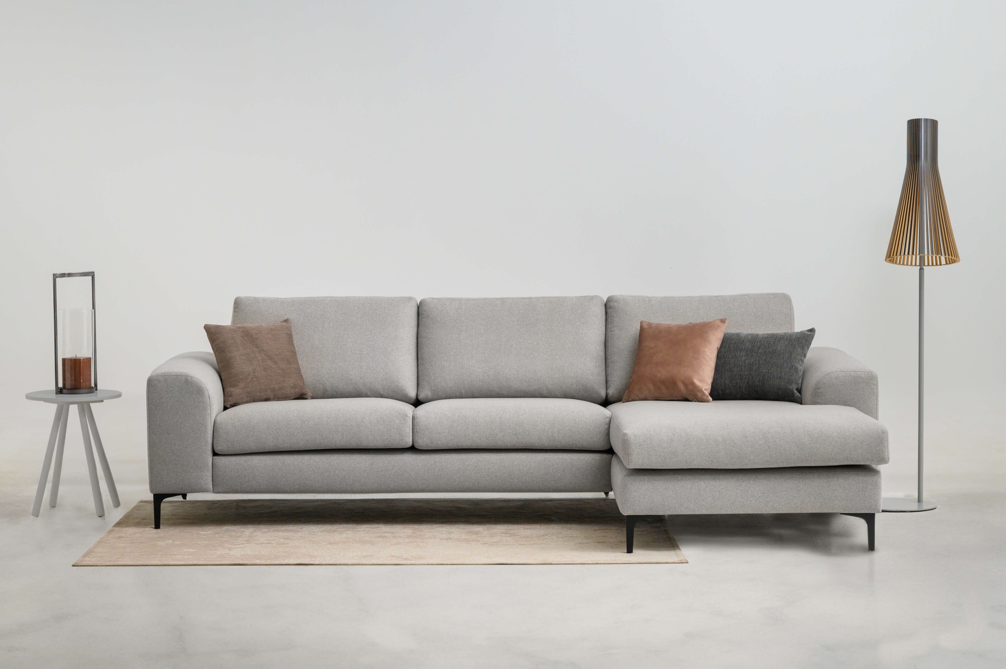 OTTO home Ecksofa "Henry, L-Form, Breite 294 cm" mit Metallbeinen, Wellenunterfederung, wasserabweisender Stoff
