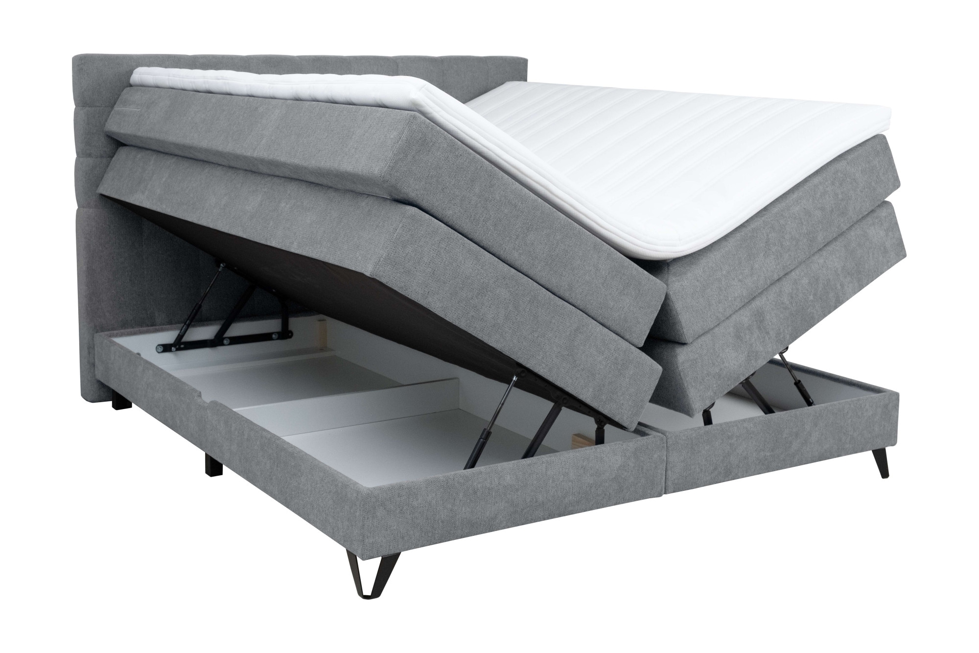 Home affaire Boxspringbett »Ilona, Doppelbett, Polsterbett, Federkernbett, Komforbett, 160, 180 cm« inkl. Topper, zwei Bettkästen, Taschen-Federkernmatratze, Härtegrad 3