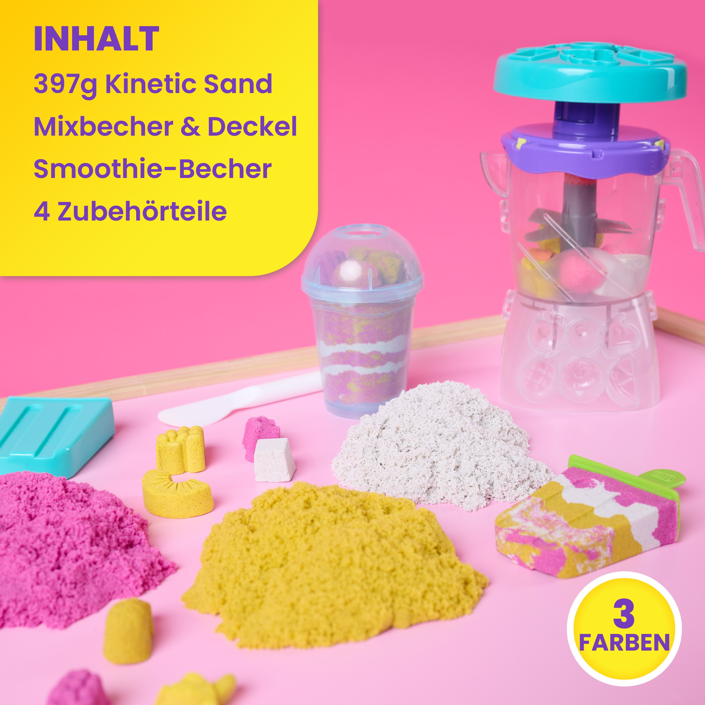 Spin Master Kreativset »Kinetic Sand - Smoothie Mixer Spielset«