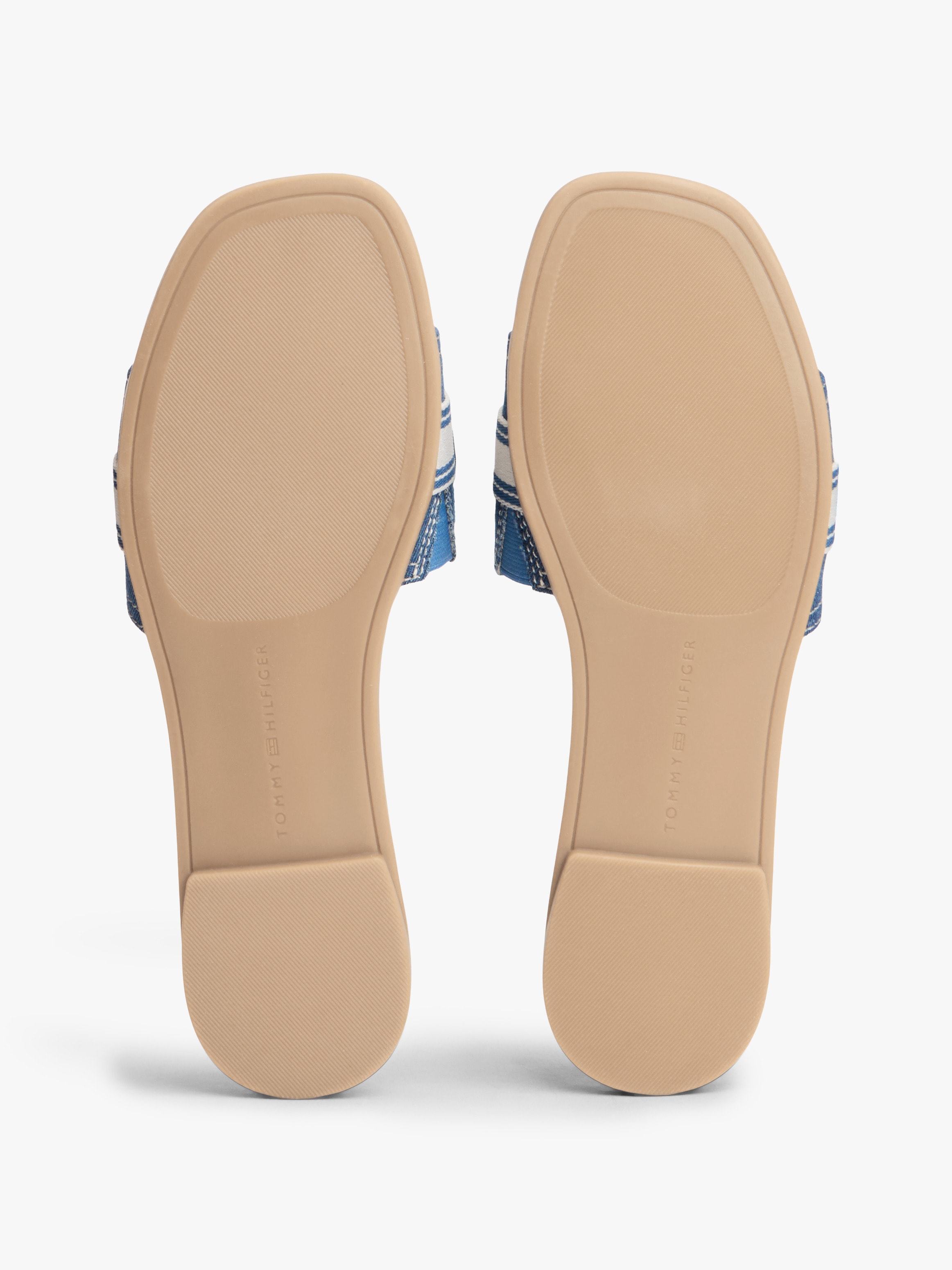 Tommy Hilfiger Pantolette »FLAT MULE WEBBING«  Sommerschuh, Flats mit modischem Kontrastbesatz