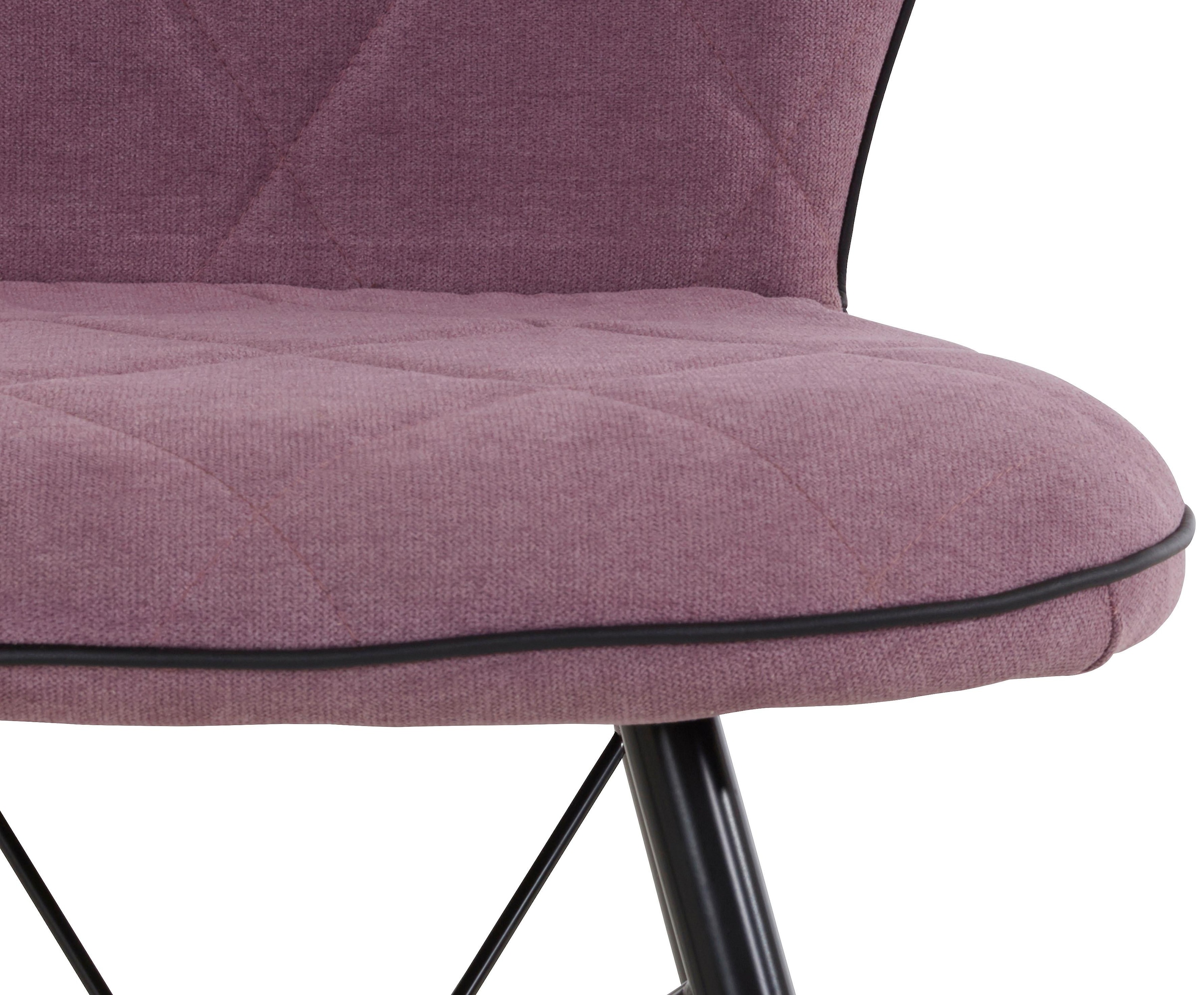 INOSIGN Esszimmerstuhl »Viola«, (Set), 2 St., Polyester, Bezug in Webstoff,  schwarzes Metallgestell bequem bestellen | Stühle